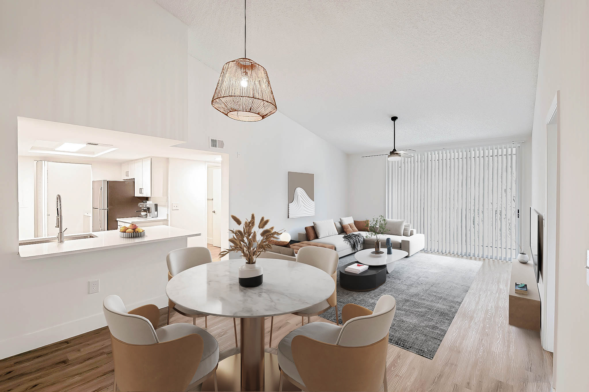 A living space at Sabal Point in Fort Lauderdale, FL.