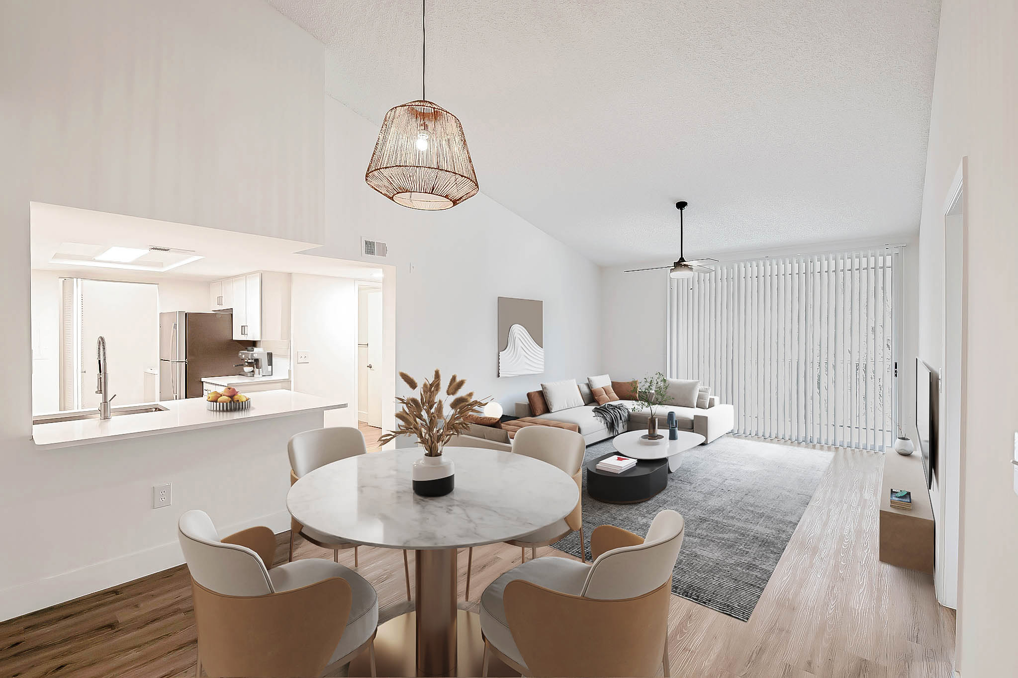 A living space at Sabal Pointe apartments in South Florida