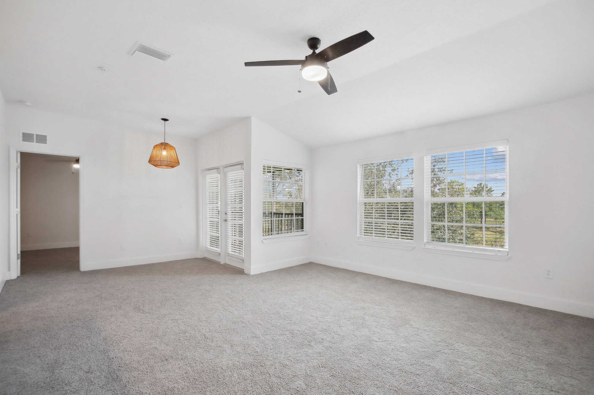 The living area in an apartment at Osprey Links at Hunter's Creek in Orlando, Florida.