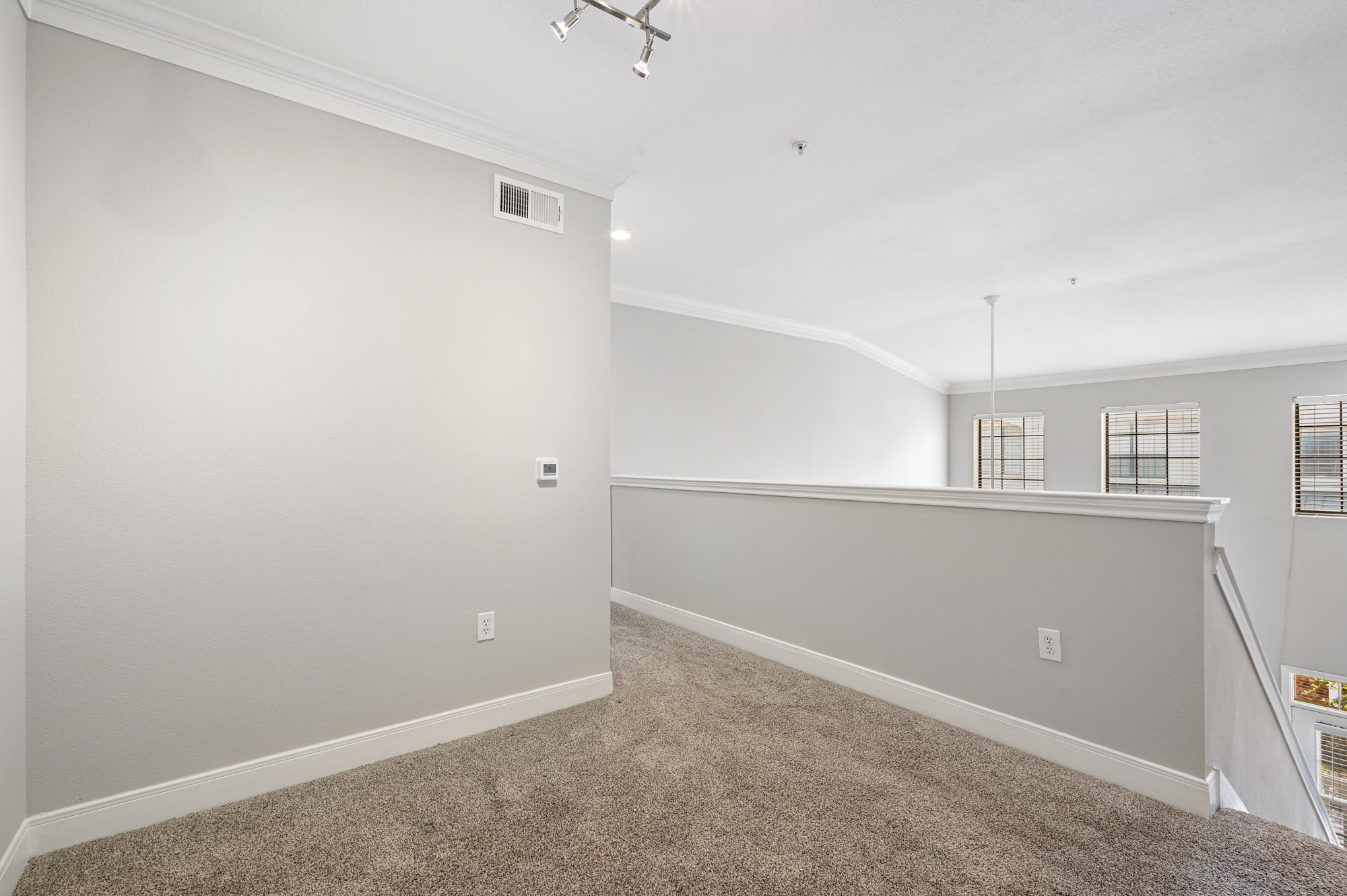 The study area in a Village on Memorial townhouse in Houston, TX.