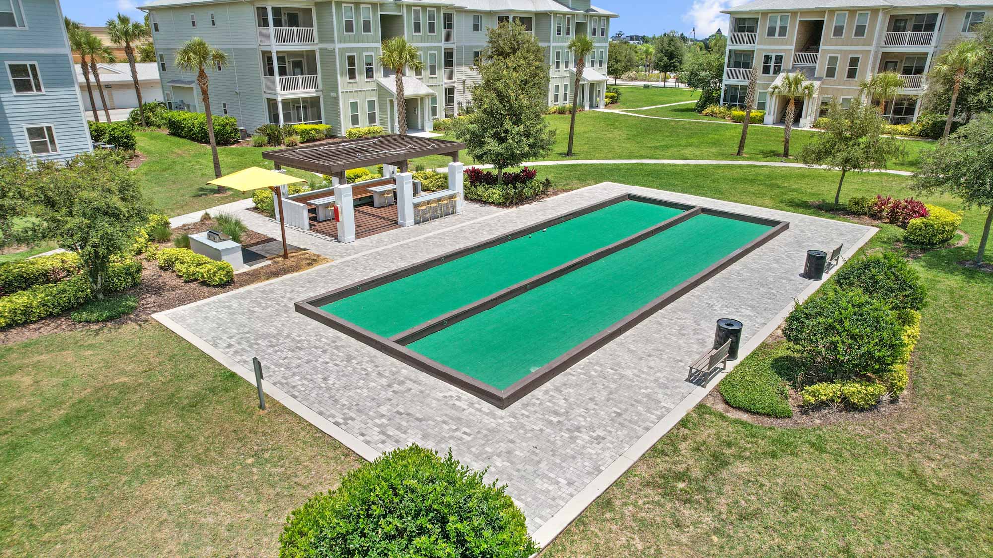 The bocce ball court at Domain apartments in Kissimmee, Florida.