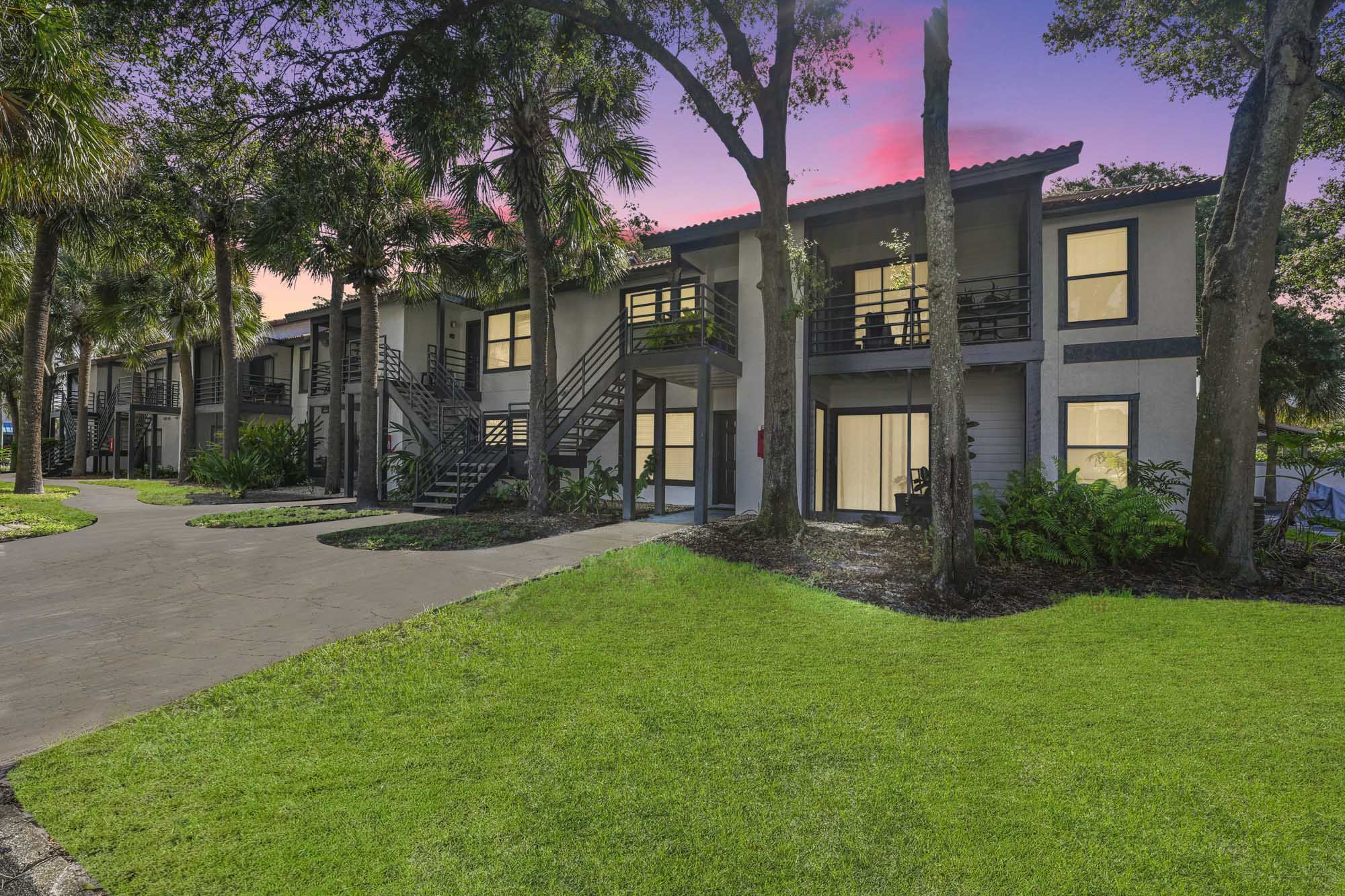 The exterior of the apartments at South Pointe in Tampa, Florida.