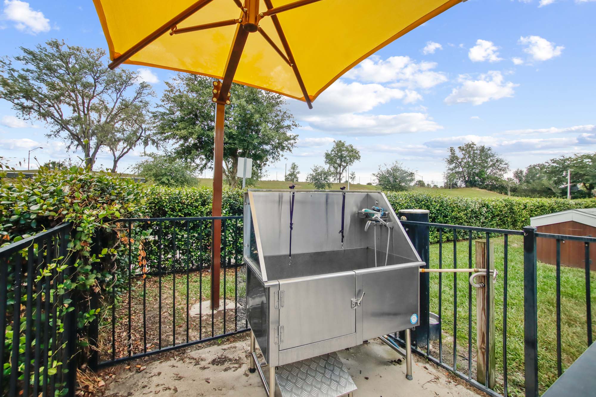 The dog washing station at Domain apartments in Kissimmee, Florida.