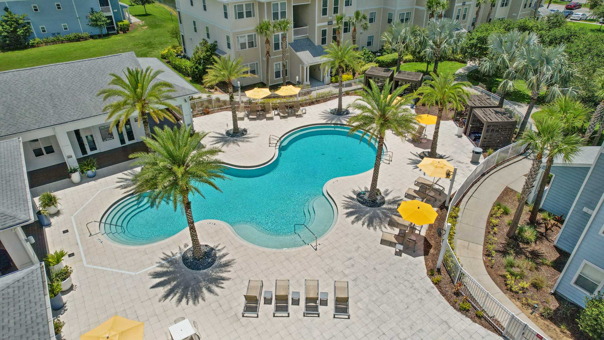 The pool at Domain apartments in Kissimmee, Florida.