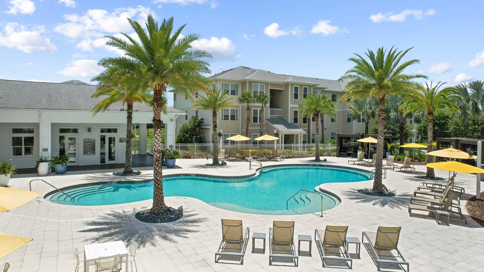 The pool at Domain apartments in Kissimmee, Florida.