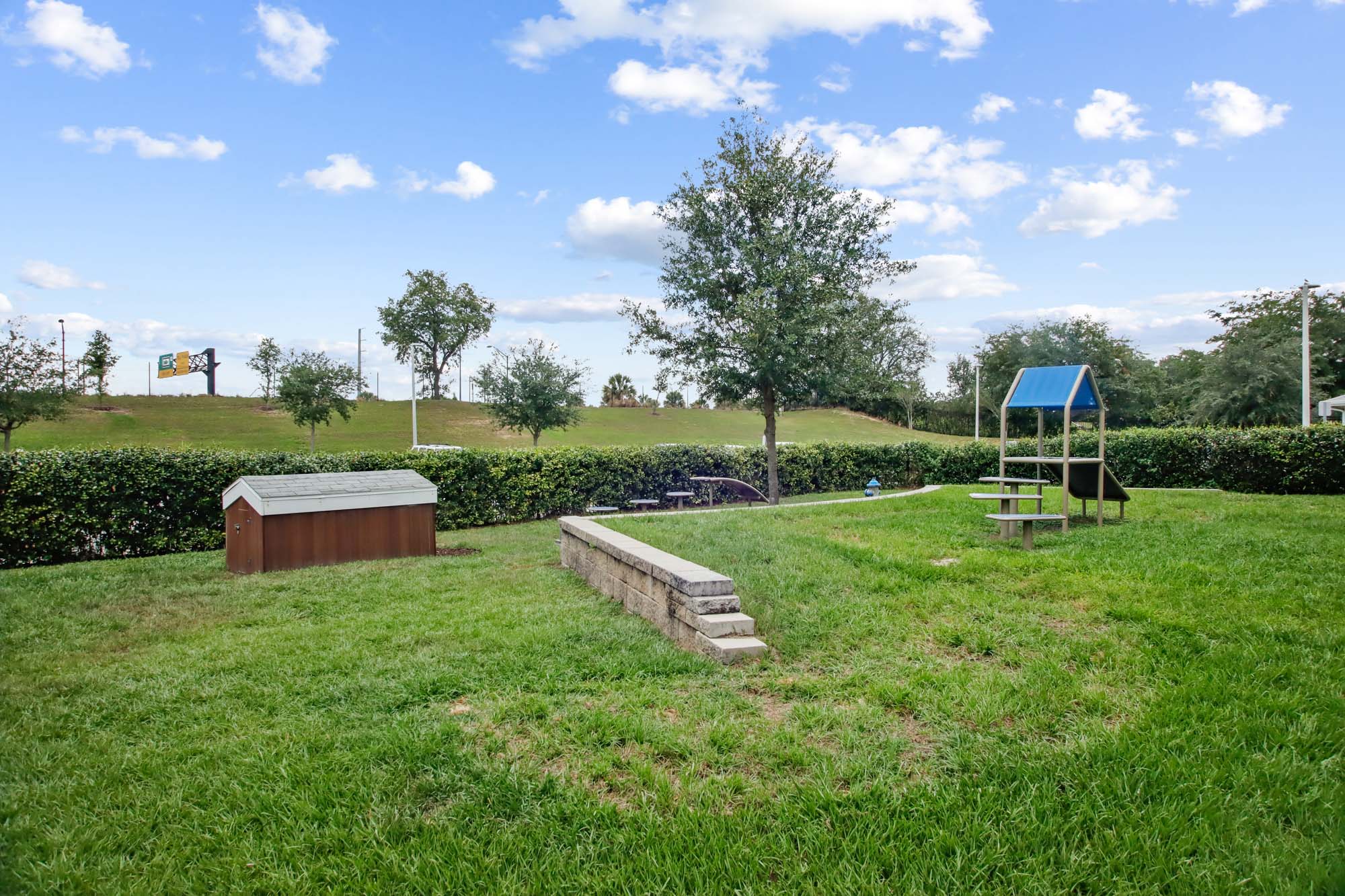 The dog park at Domain apartments in Kissimmee, Florida.