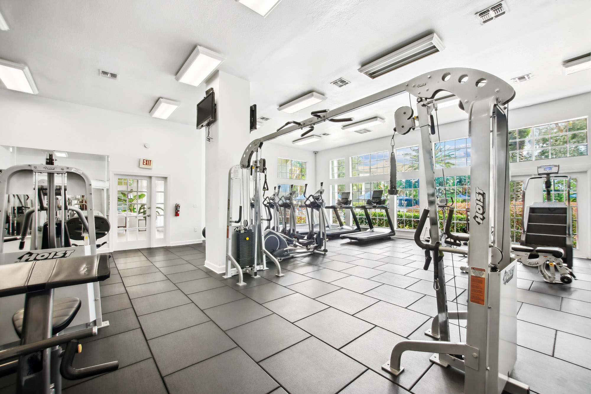 The fitness center at Osprey Links at Hunter's Creek in Orlando, Florida.