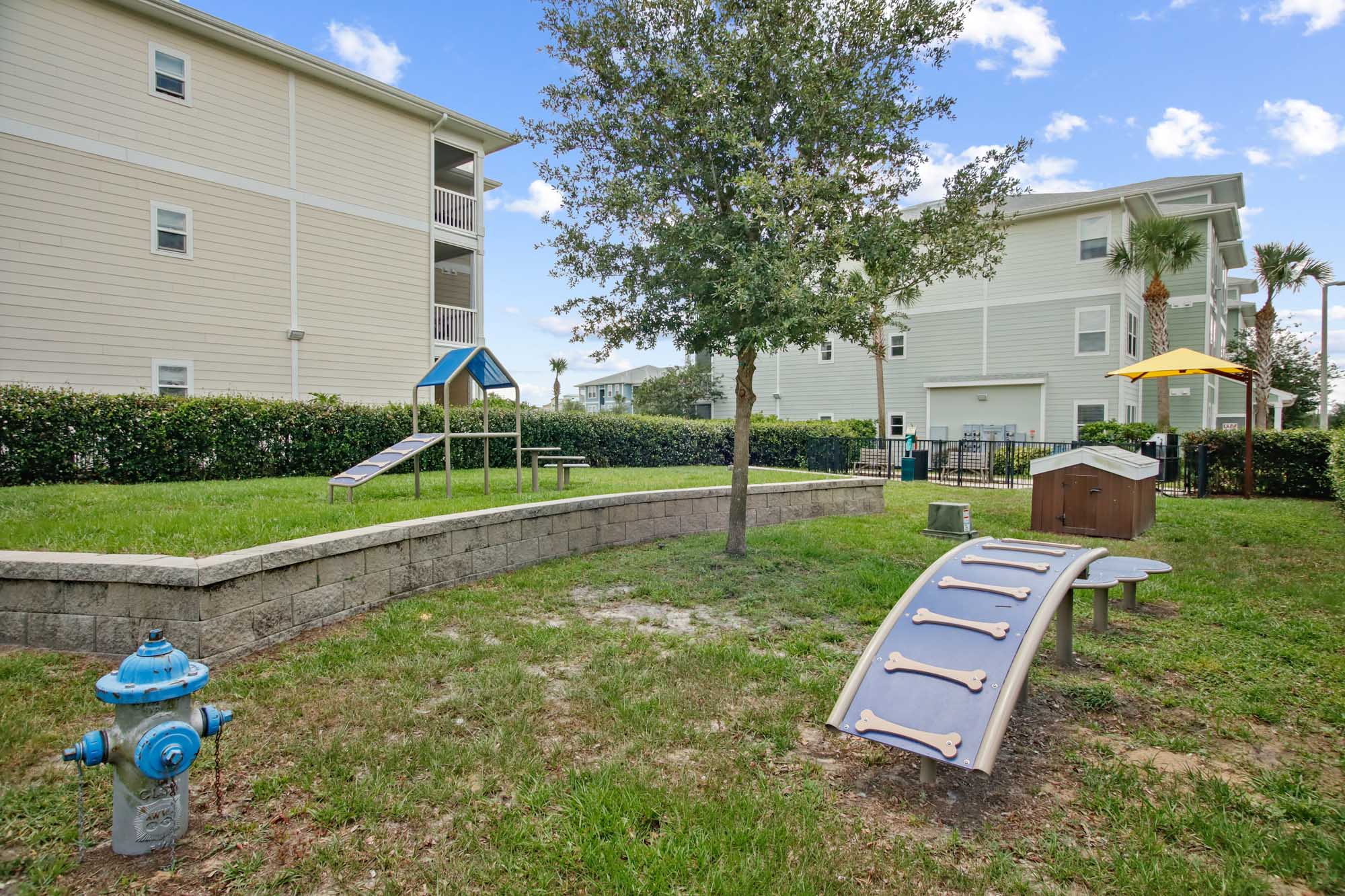 The dog park at Domain apartments in Kissimmee, Florida.