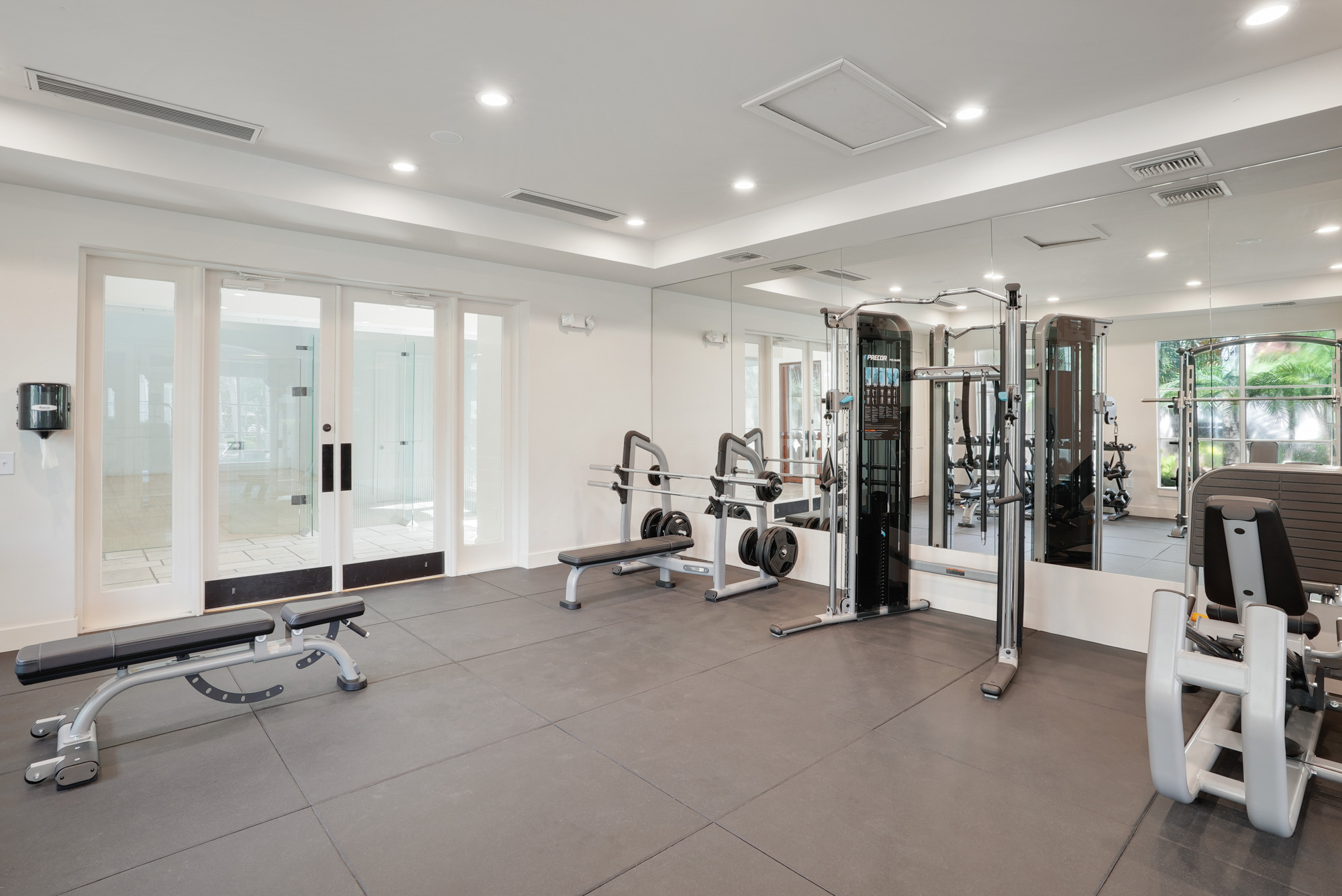 The fitness center at Miramar Lake in Fort Lauderdale, FL.