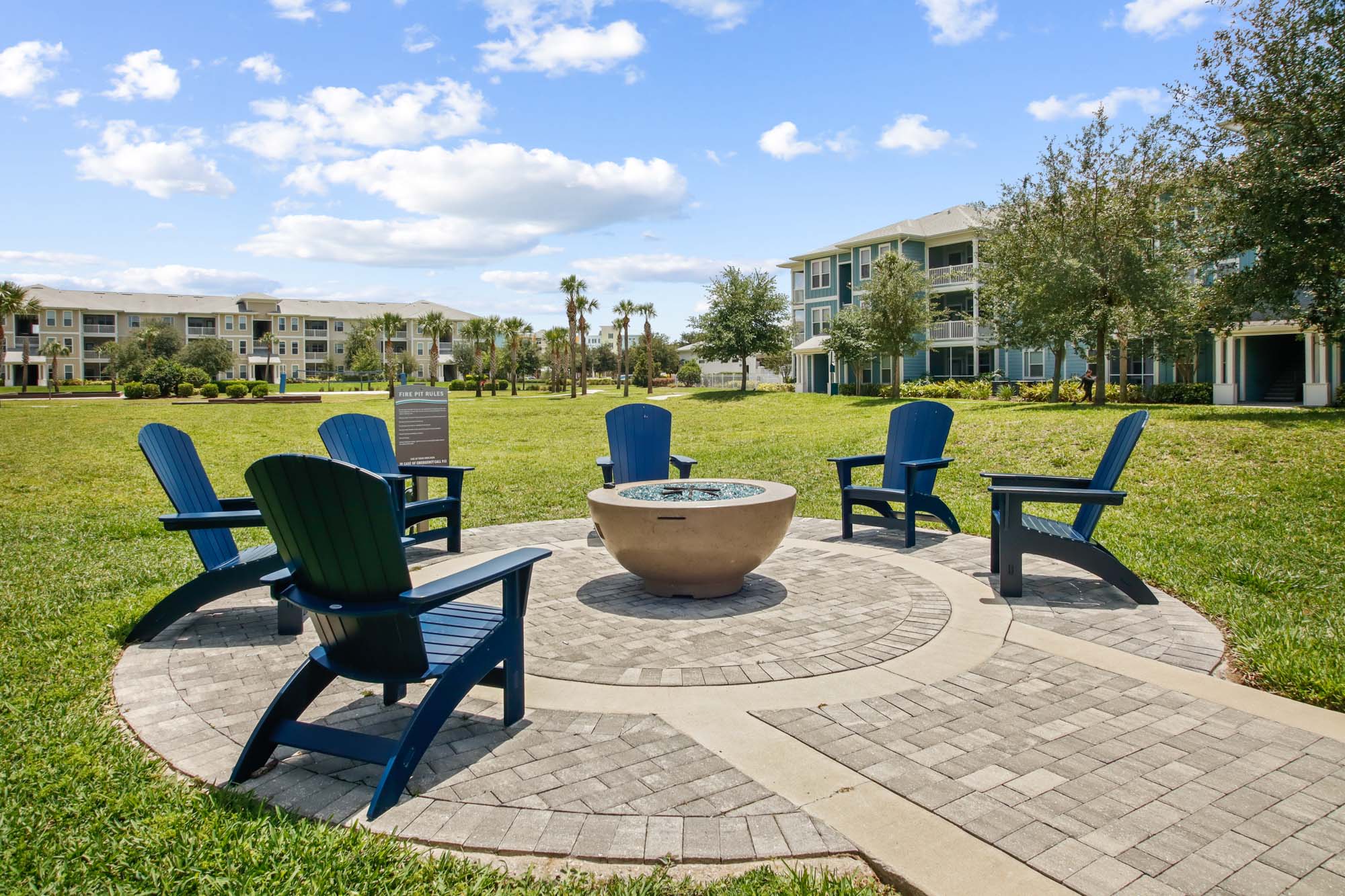 The fire pits at Domain apartments in Kissimmee, Florida.