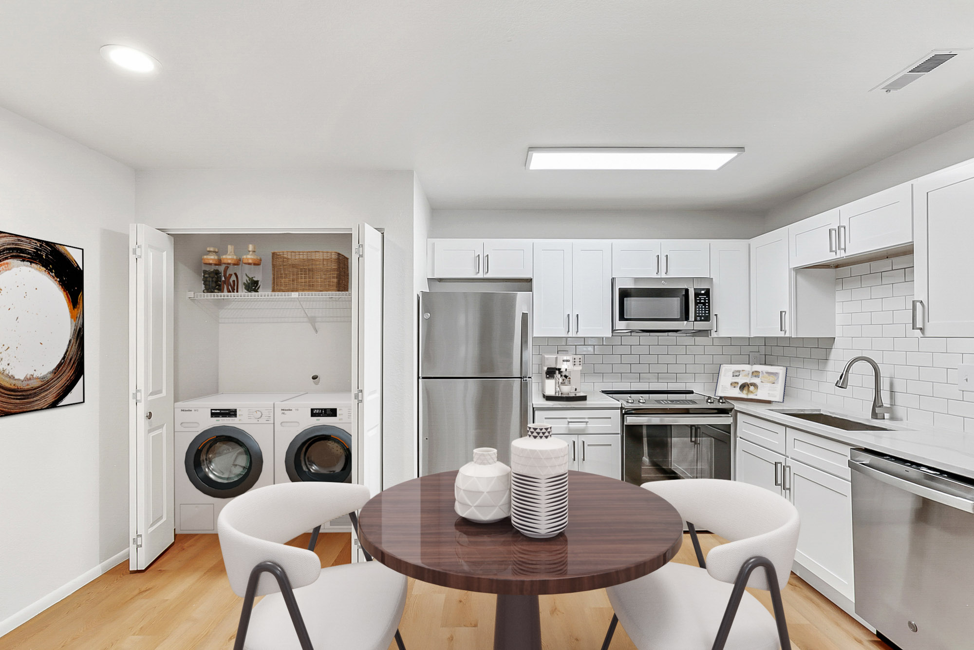 The kitchen in an apartment at Stillwater in Murray, Utah.