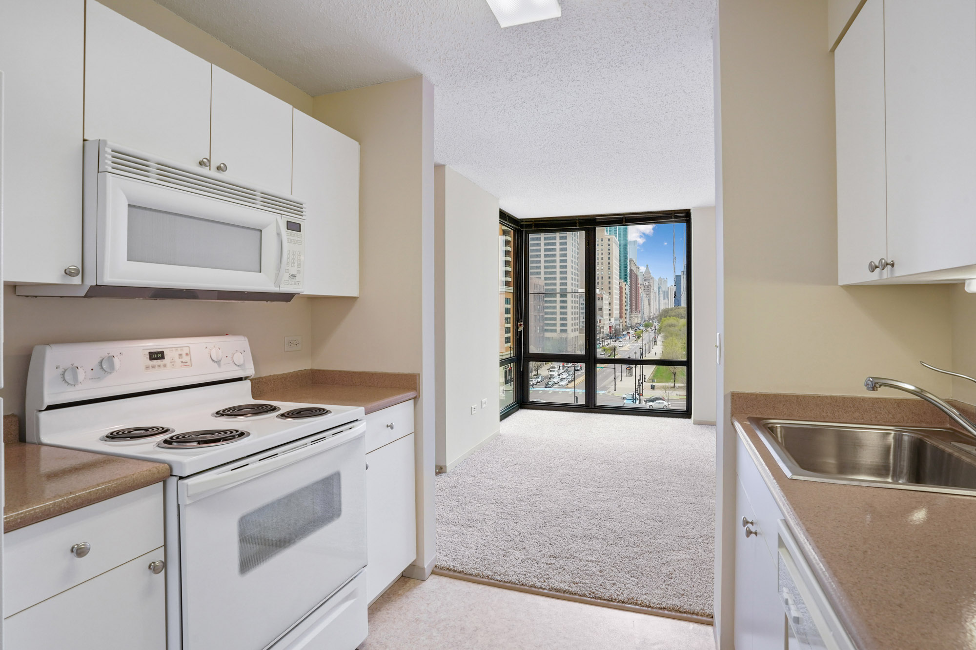 Kitchen at 1251 S Michigan apartments in Chicago, IL