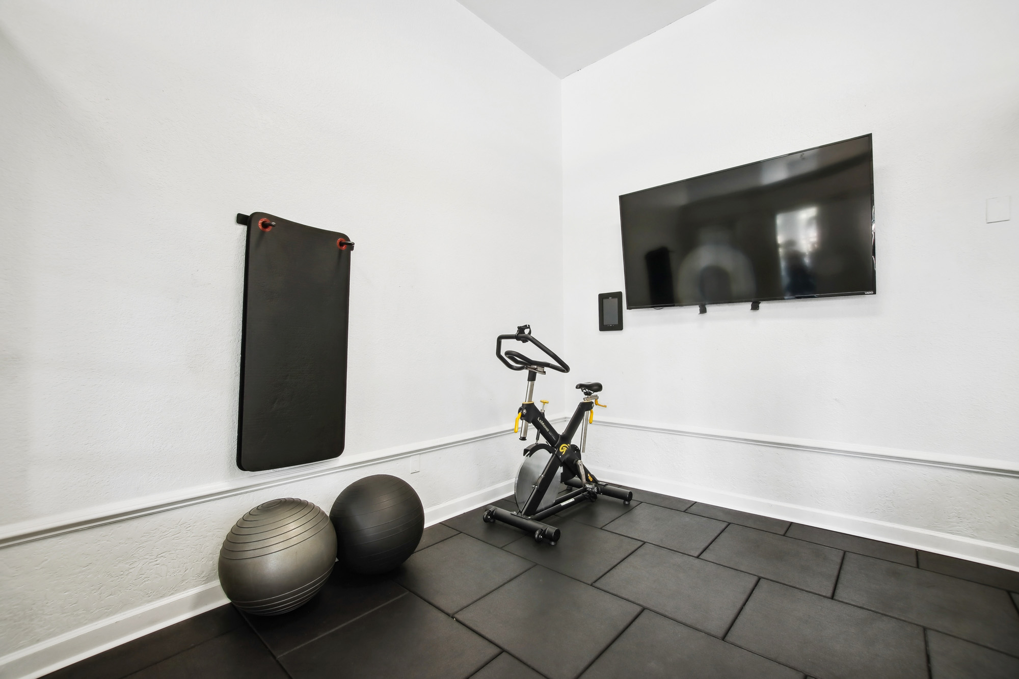 The spin and yoga room at Osprey Links at Hunter's Creek in Orlando, Florida.