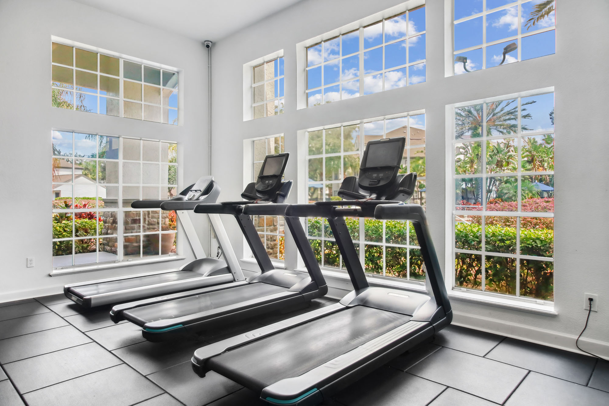 The fitness center at Osprey Links at Hunter's Creek in Orlando, Florida.