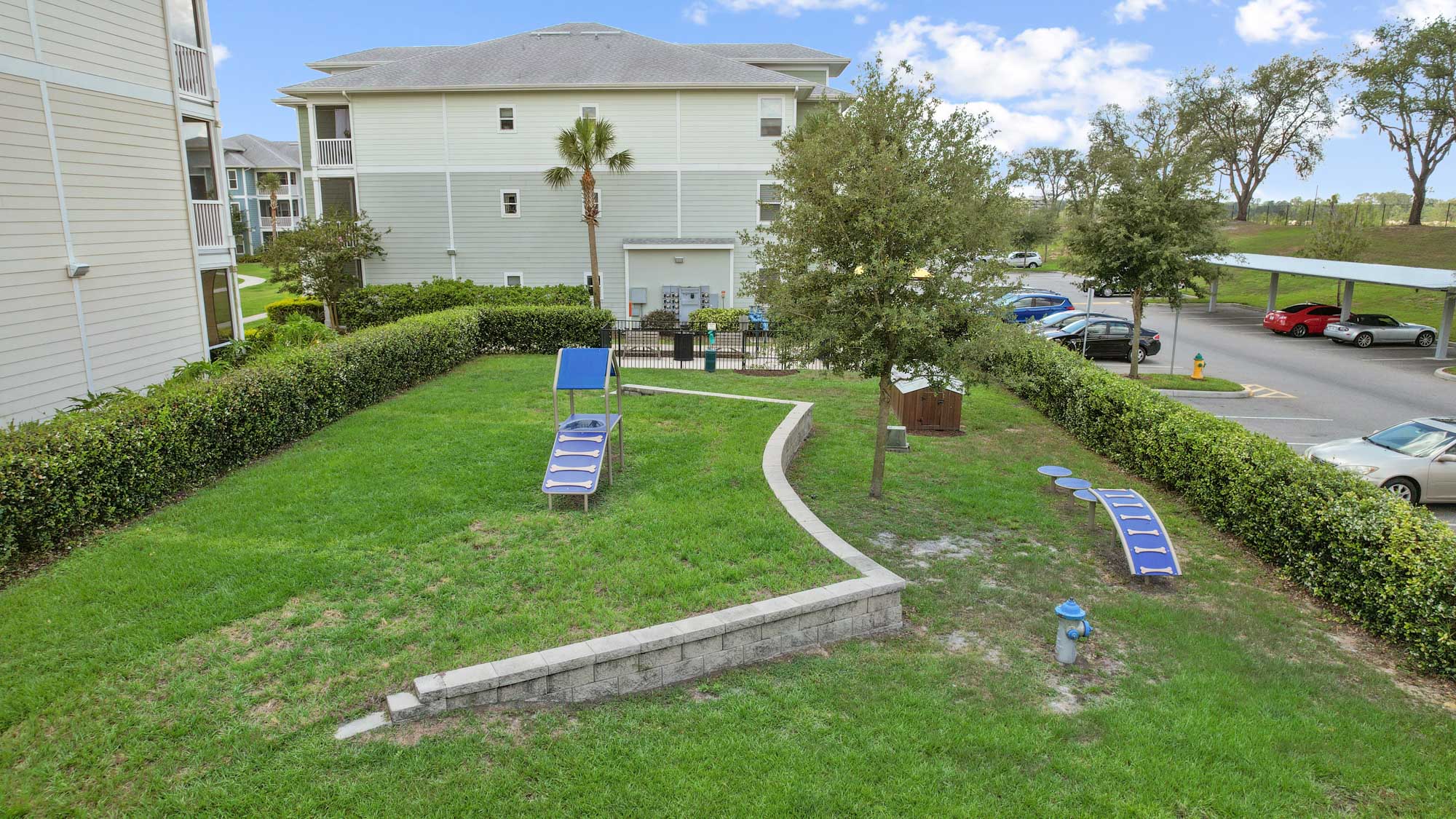 The dog park at Domain apartments in Kissimmee, Florida.