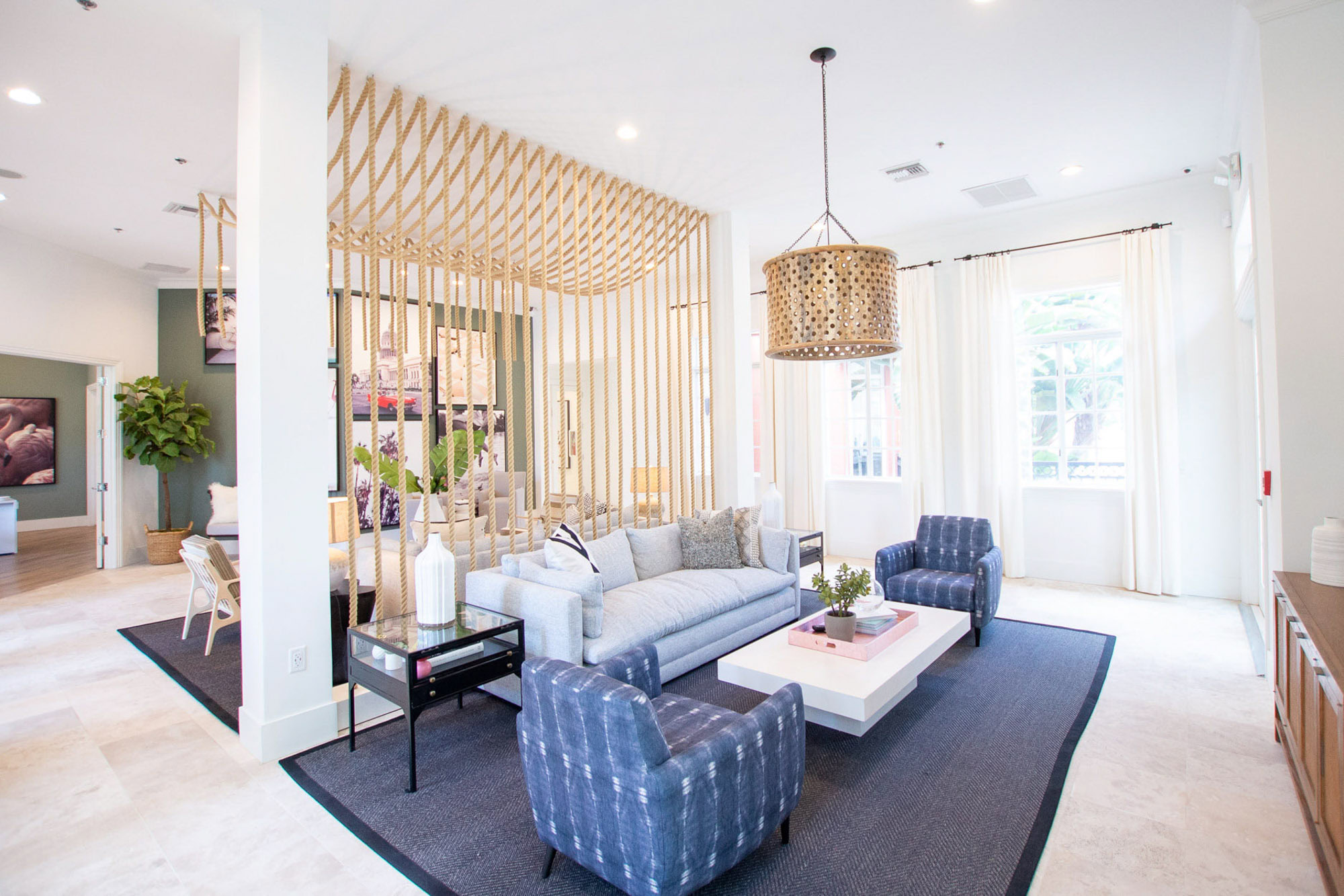 The clubhouse lounge at Solano at Miramar FL apartments in Miramar South Florida