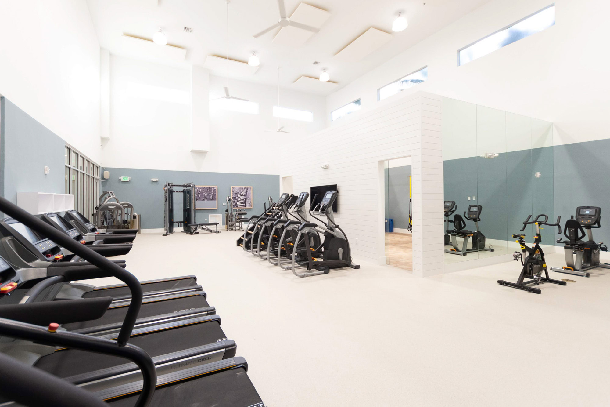 The fitness center at Solano at Miramar FL apartments in Miramar South Florida