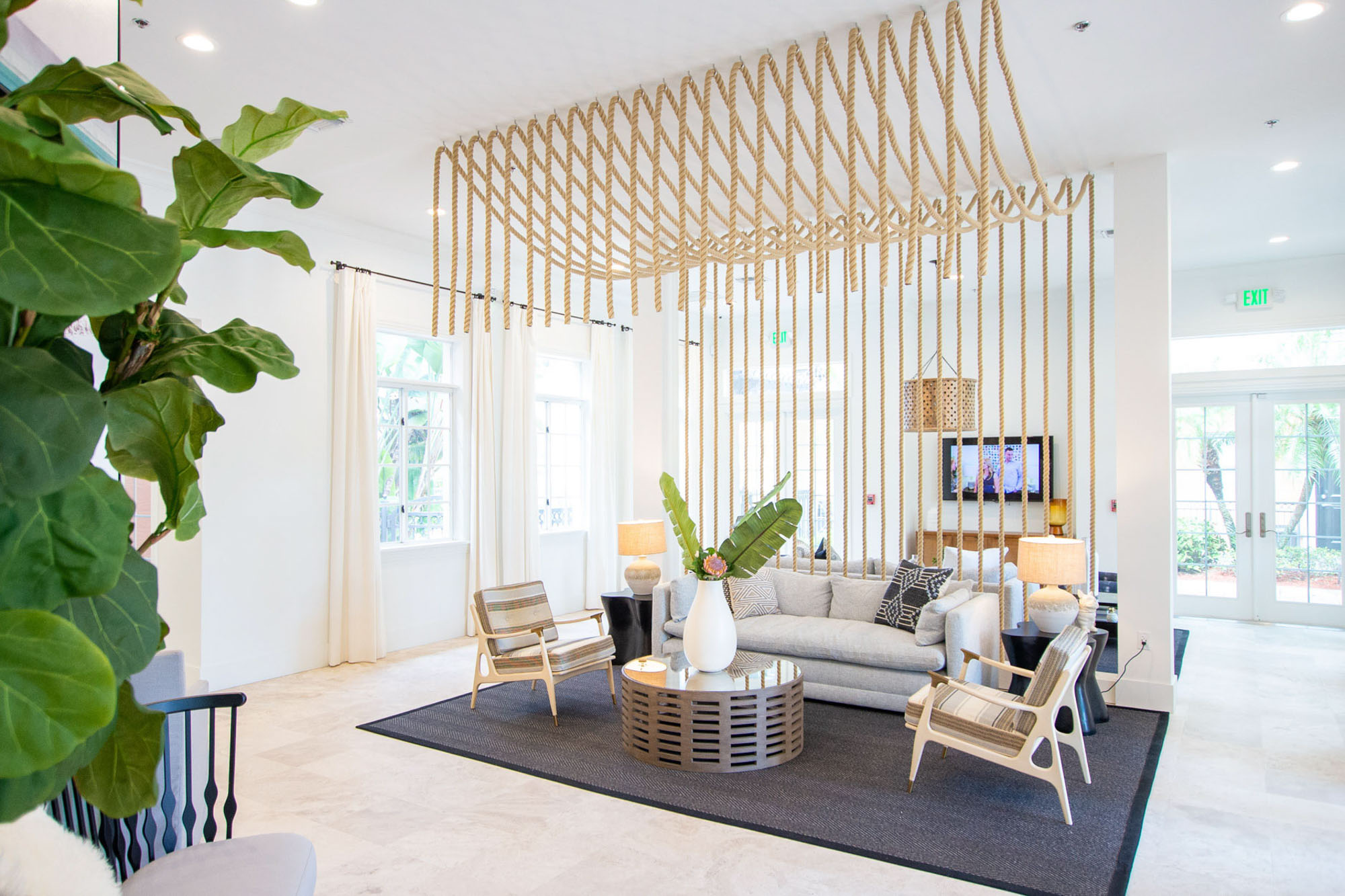 The lounge at Solano at Miramar FL apartments in Miramar South Florida