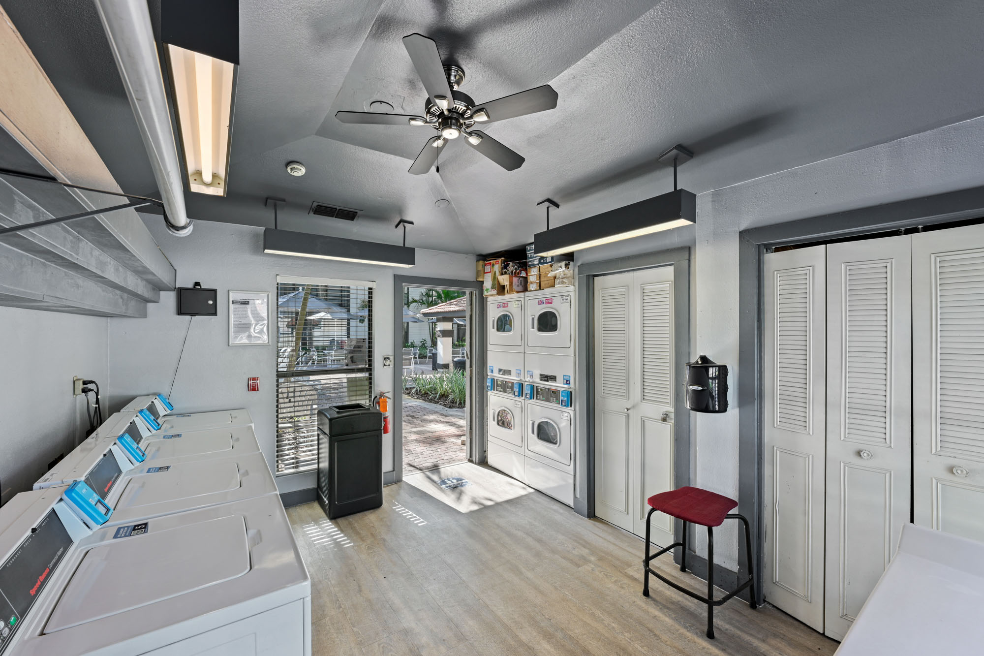The onsite laundry center at South Pointe apartments in South Tampa, Florida.
