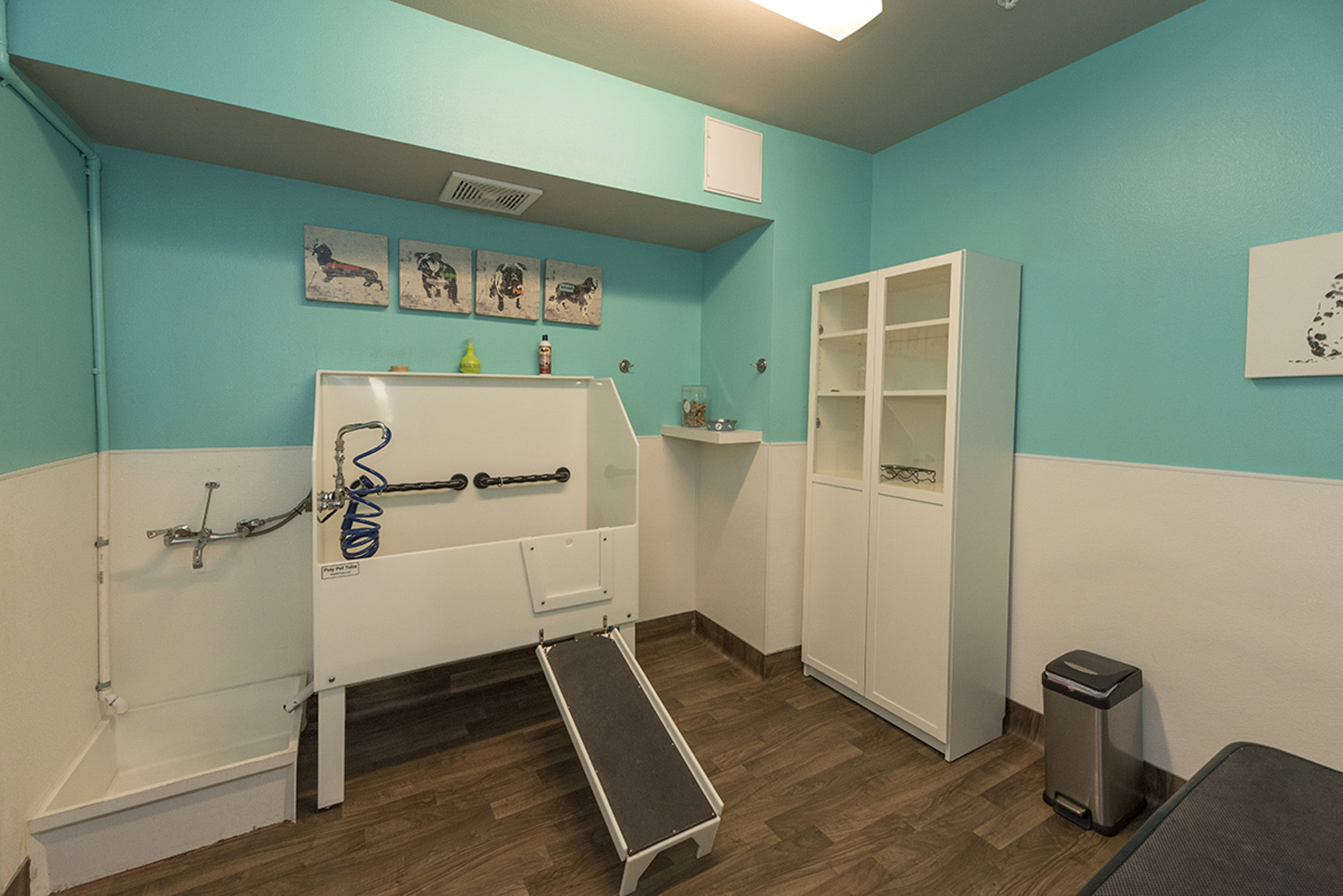 A dog wash station at The Village Residences new apartments in Mountain View, CA