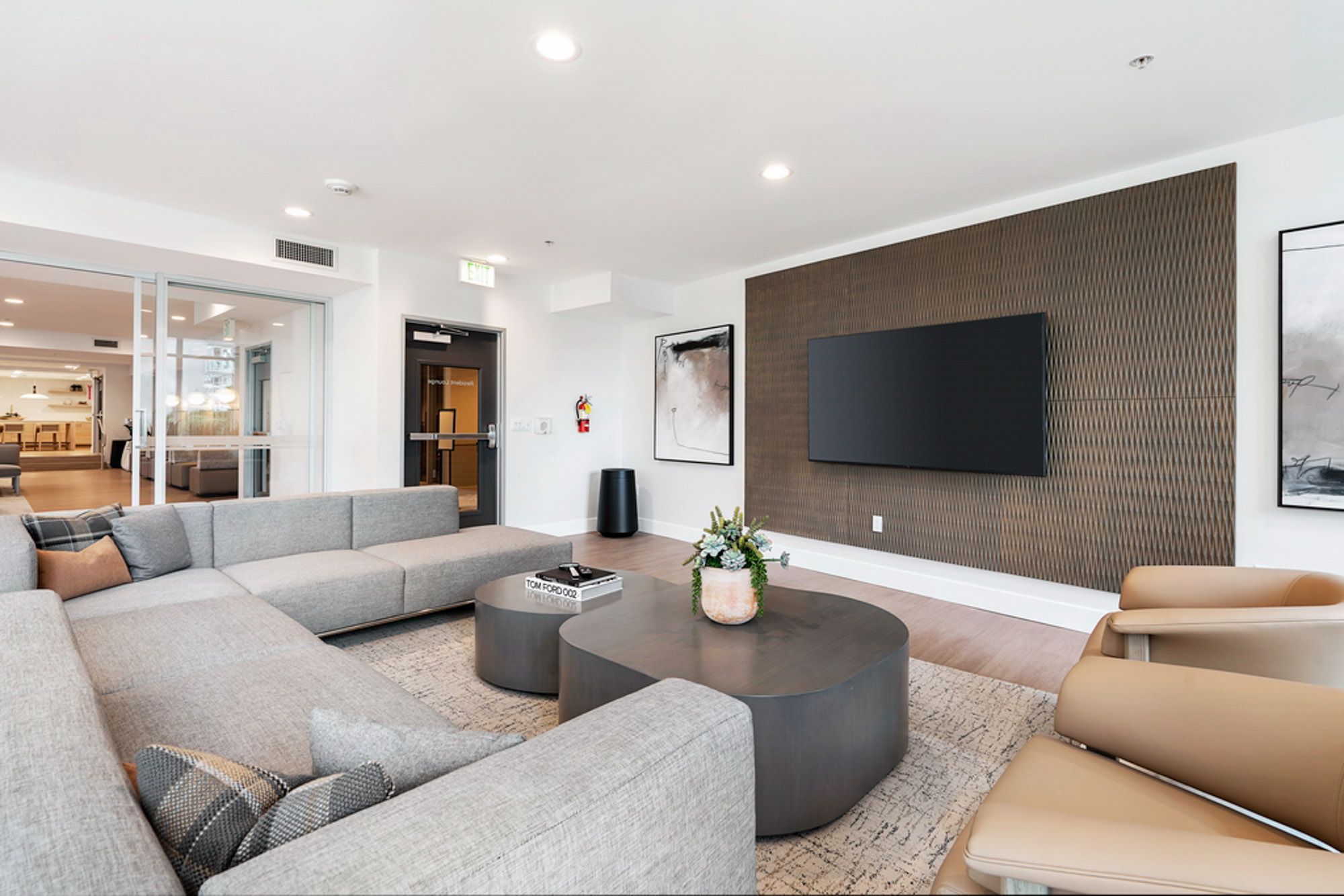 Entertainment lounge at Vantage Pointe apartments in San Diego, CA