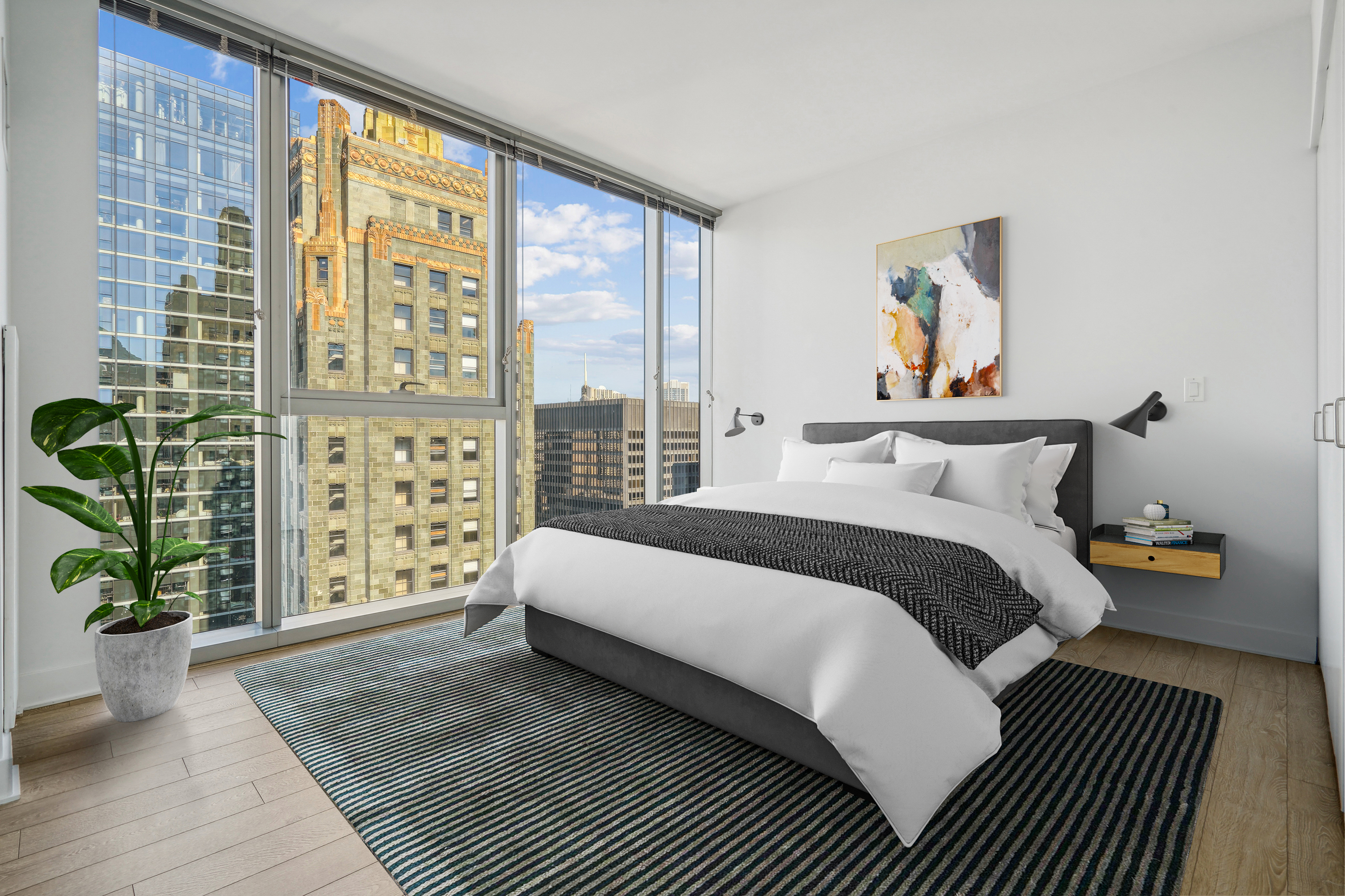 Mila Bedroom with Floor to Ceiling Windows