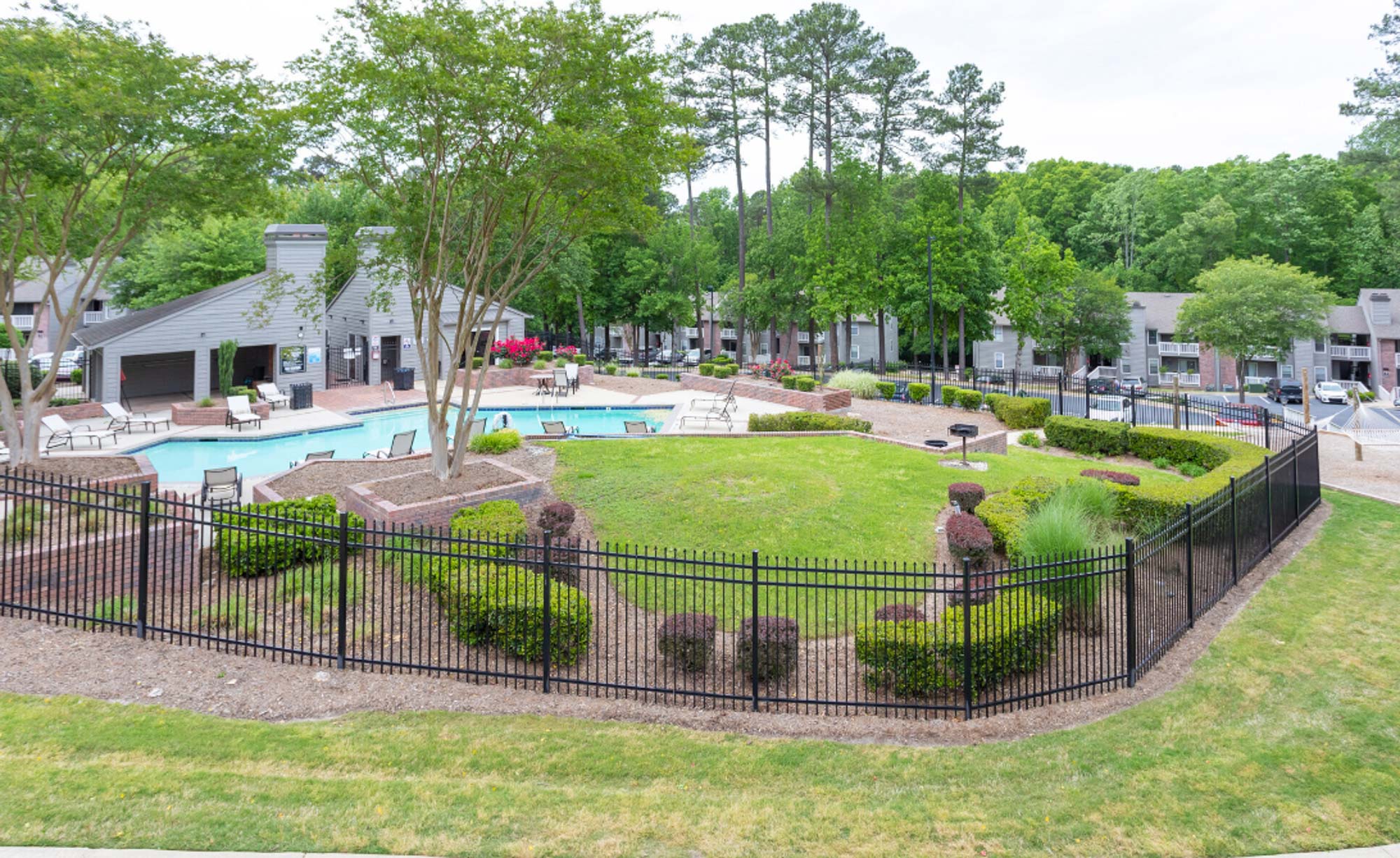 The pool at Lynn Lake apartments in Raleigh, NC.