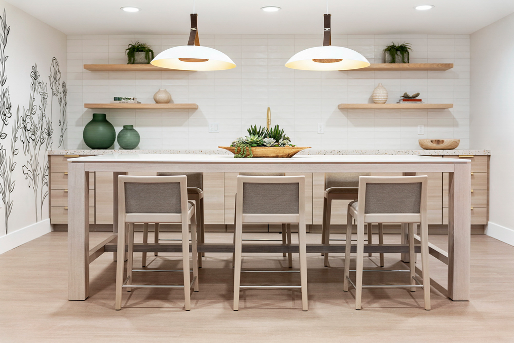 Lounge kitchen at Vantage Pointe apartments in San Diego, CA