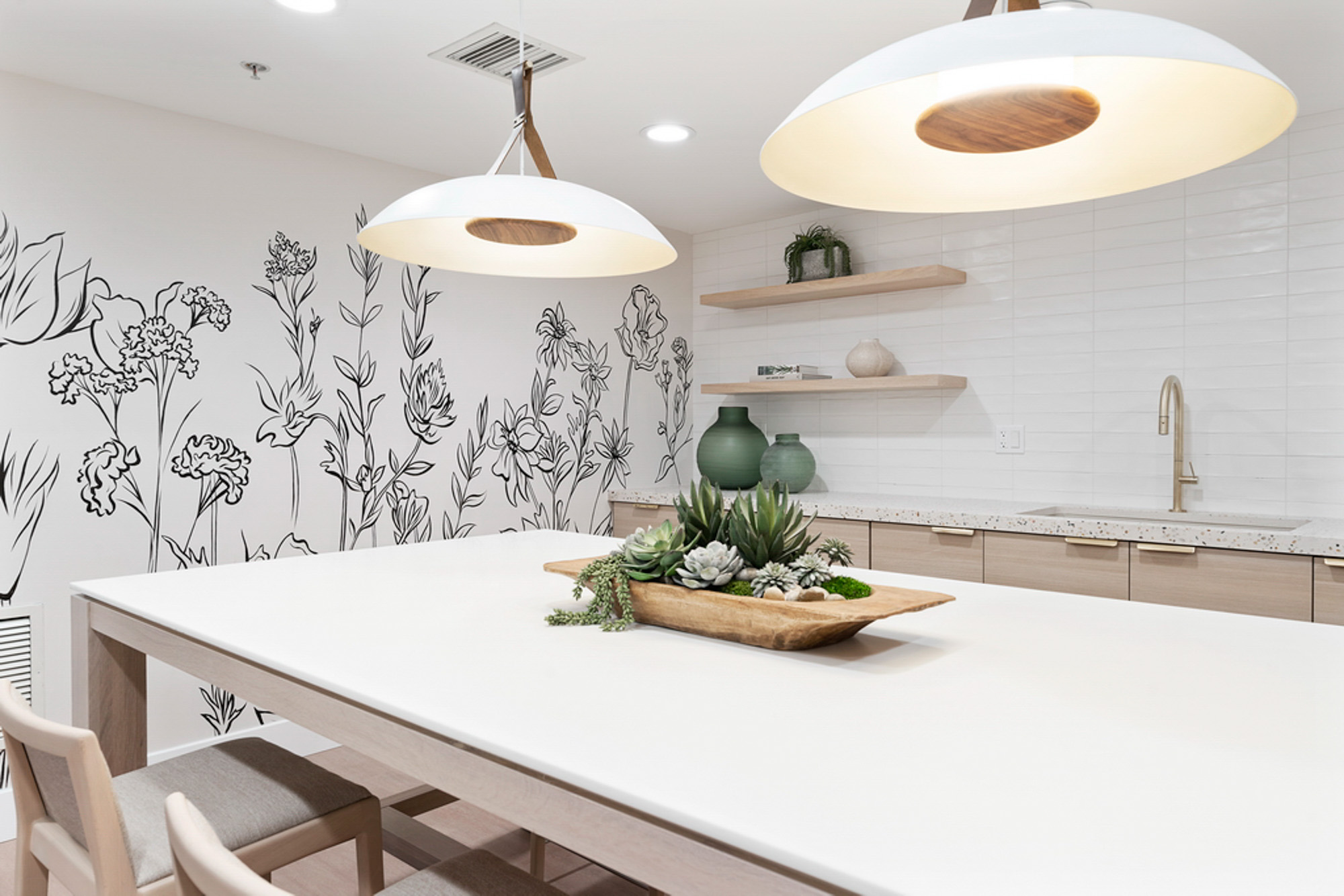 Lounge kitchen at Vantage Pointe apartments in San Diego, CA