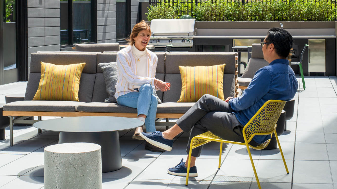 The terrace in The George in San Francisco.