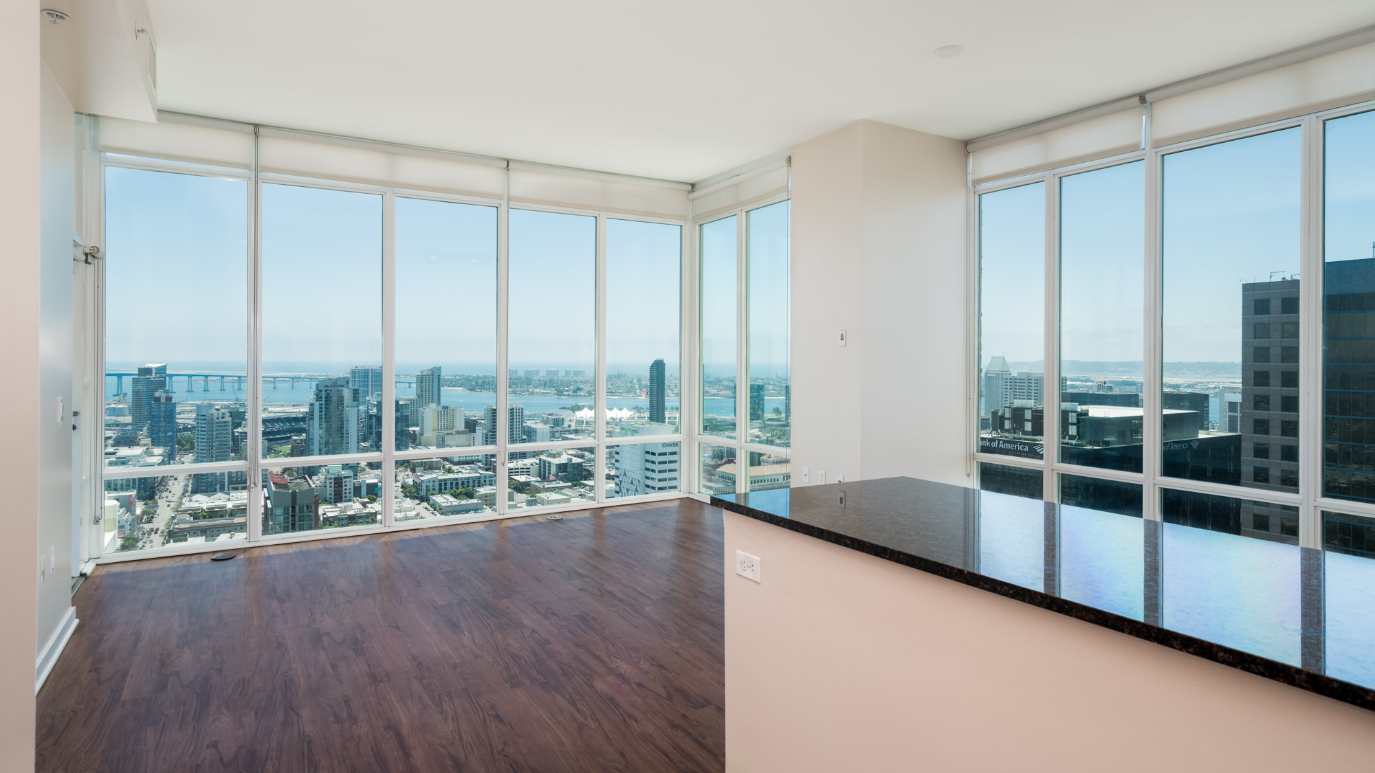 Living room at Vantage Pointe apartments in San Diego, CA