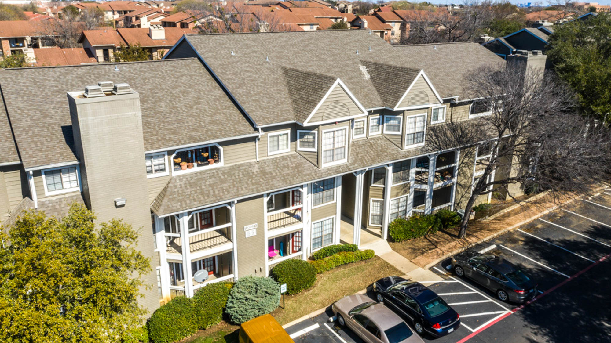 The exterior of The Arbors of Las Colinas near Dallas, Texas.