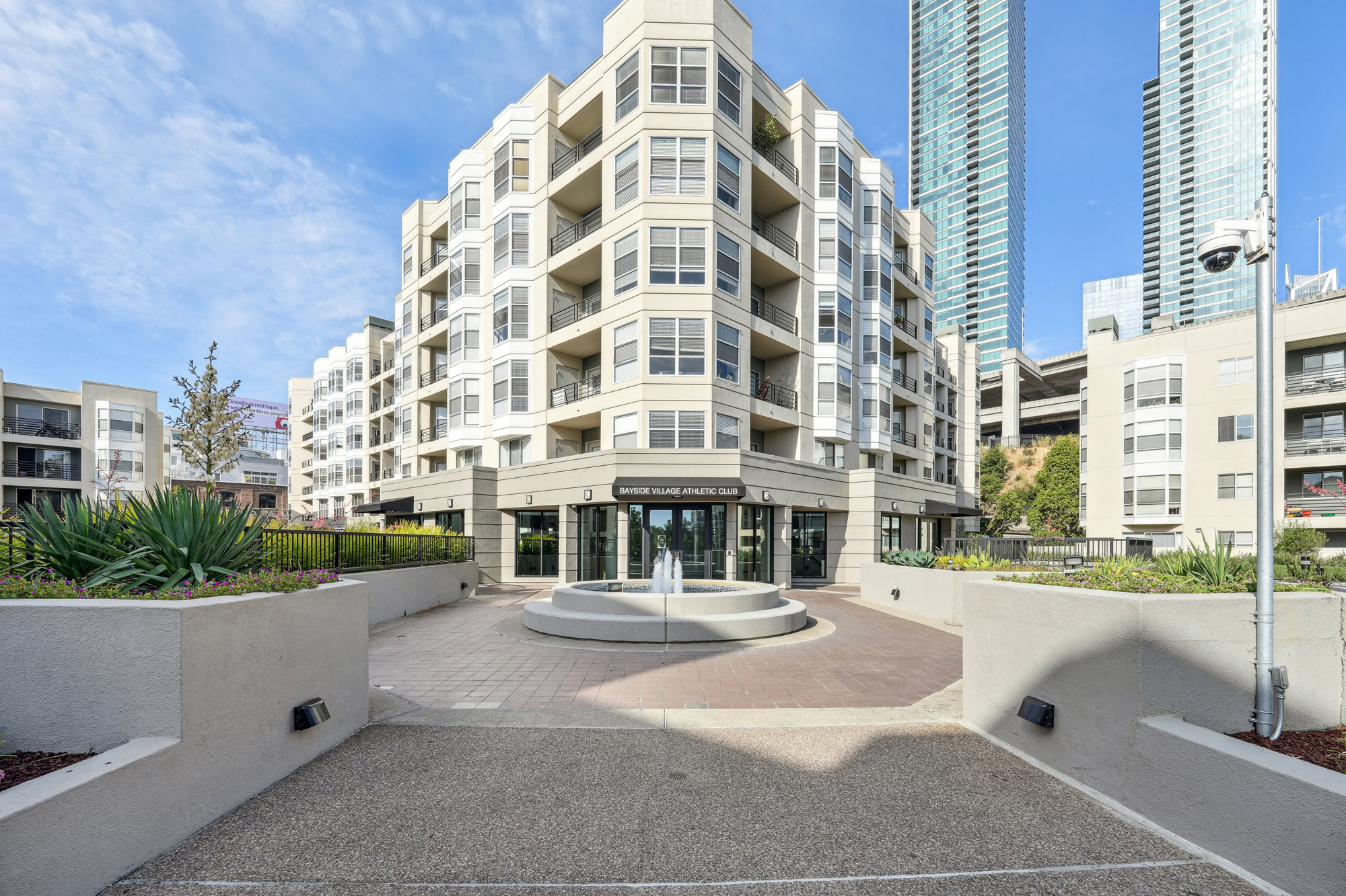 The Bayside Village apartment entrance in downtown San Francisco