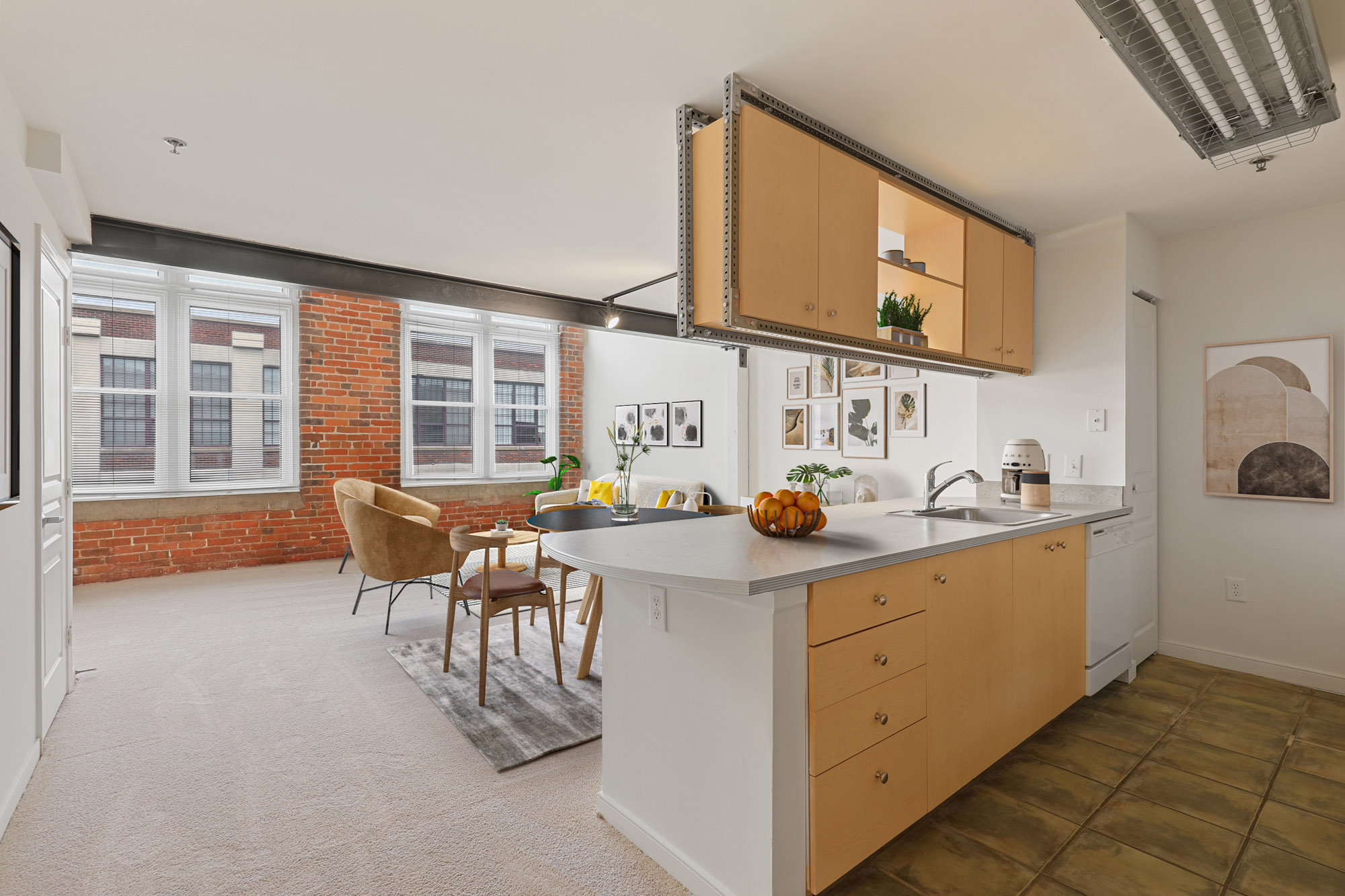 Kitchen at River Lofts at Tobacco Row apartments in Washington,DC