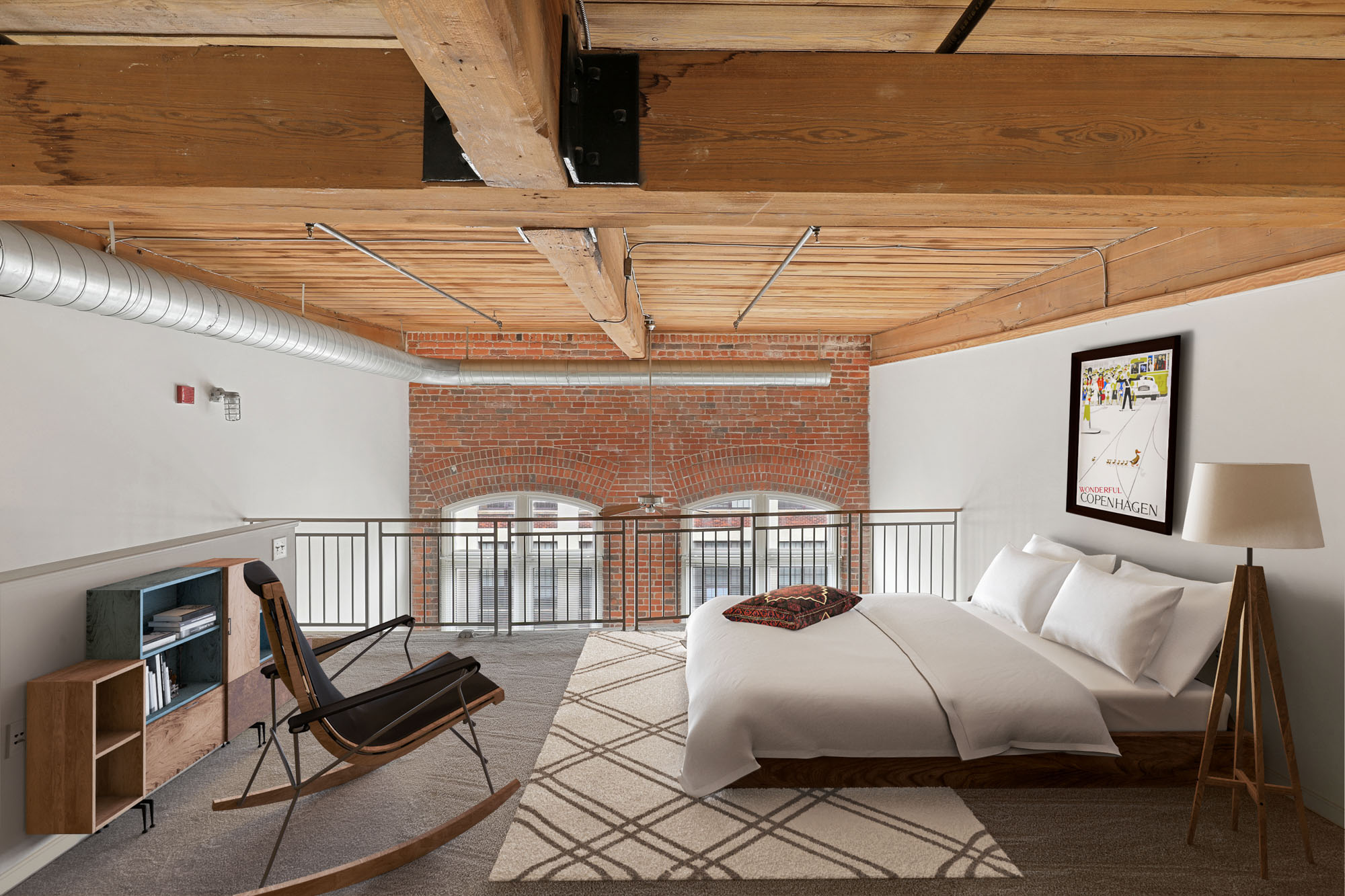 Bedroom at River Lofts at Tobacco Row apartments in Washington,DC