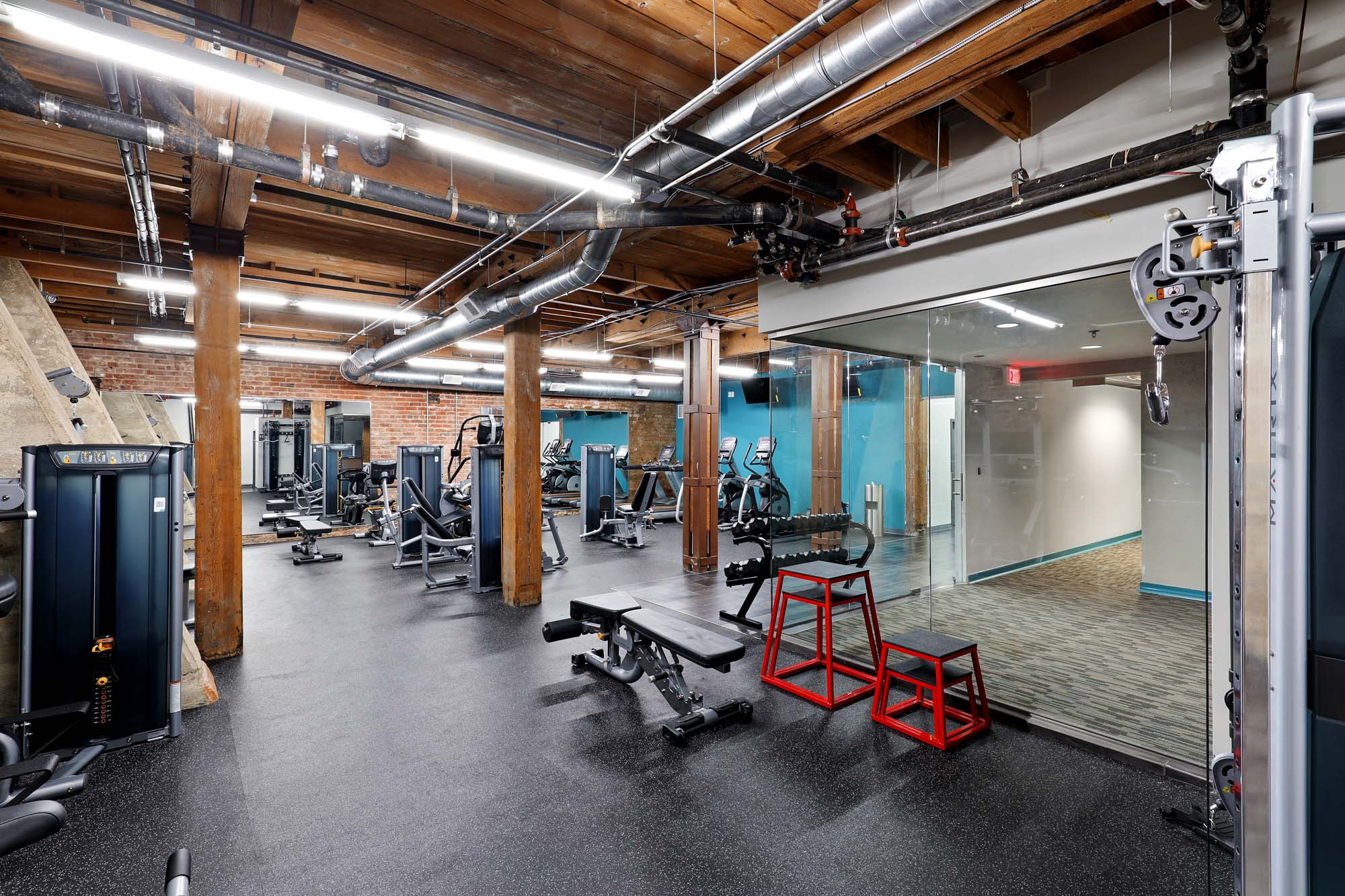 Gym at River Lofts at Tobacco Row apartments in Washington, DC