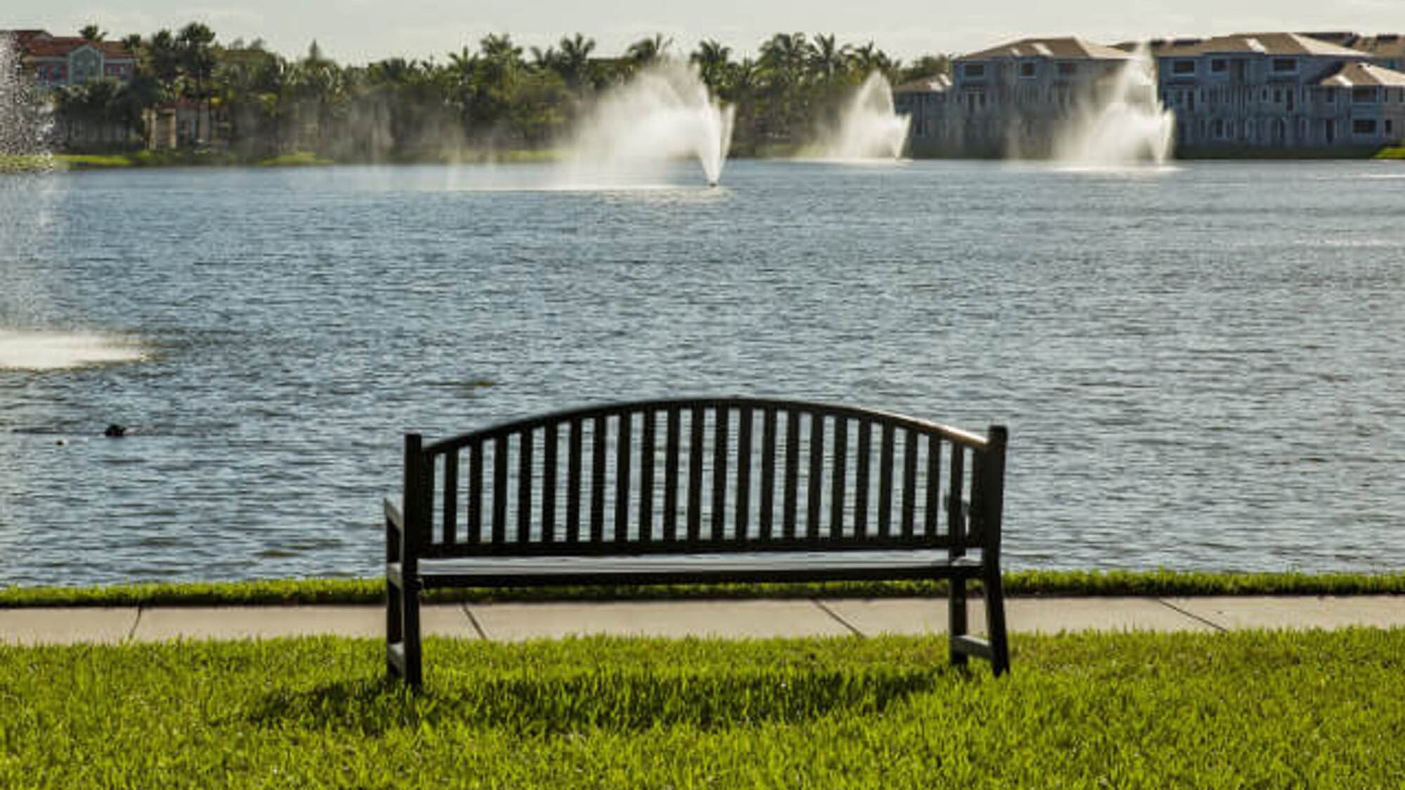 A lake near Solano at Miramar FL apartments
