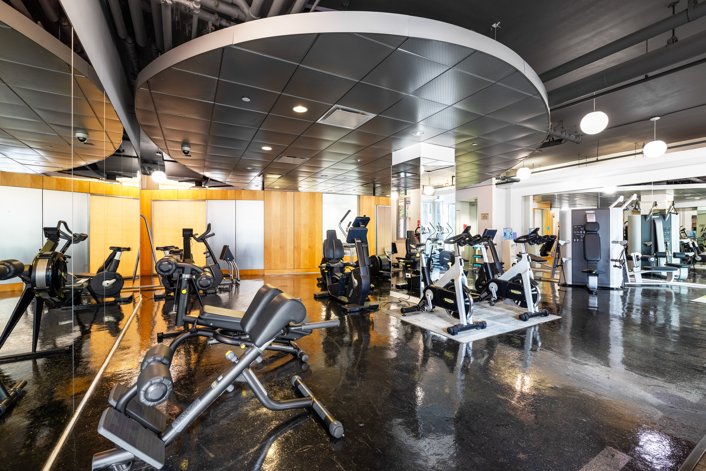 Sun-filled and spacious fitness center