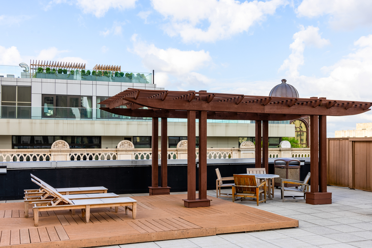 Sky Deck with panoramic vistas and lounge chairs.