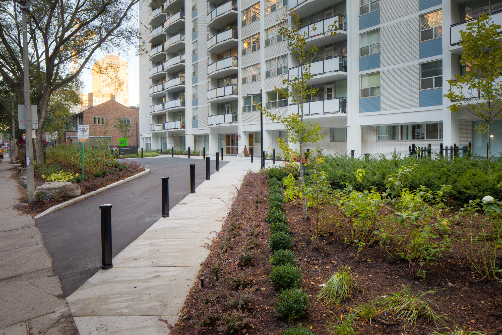 A green space at Village Green apartments in Toronto.