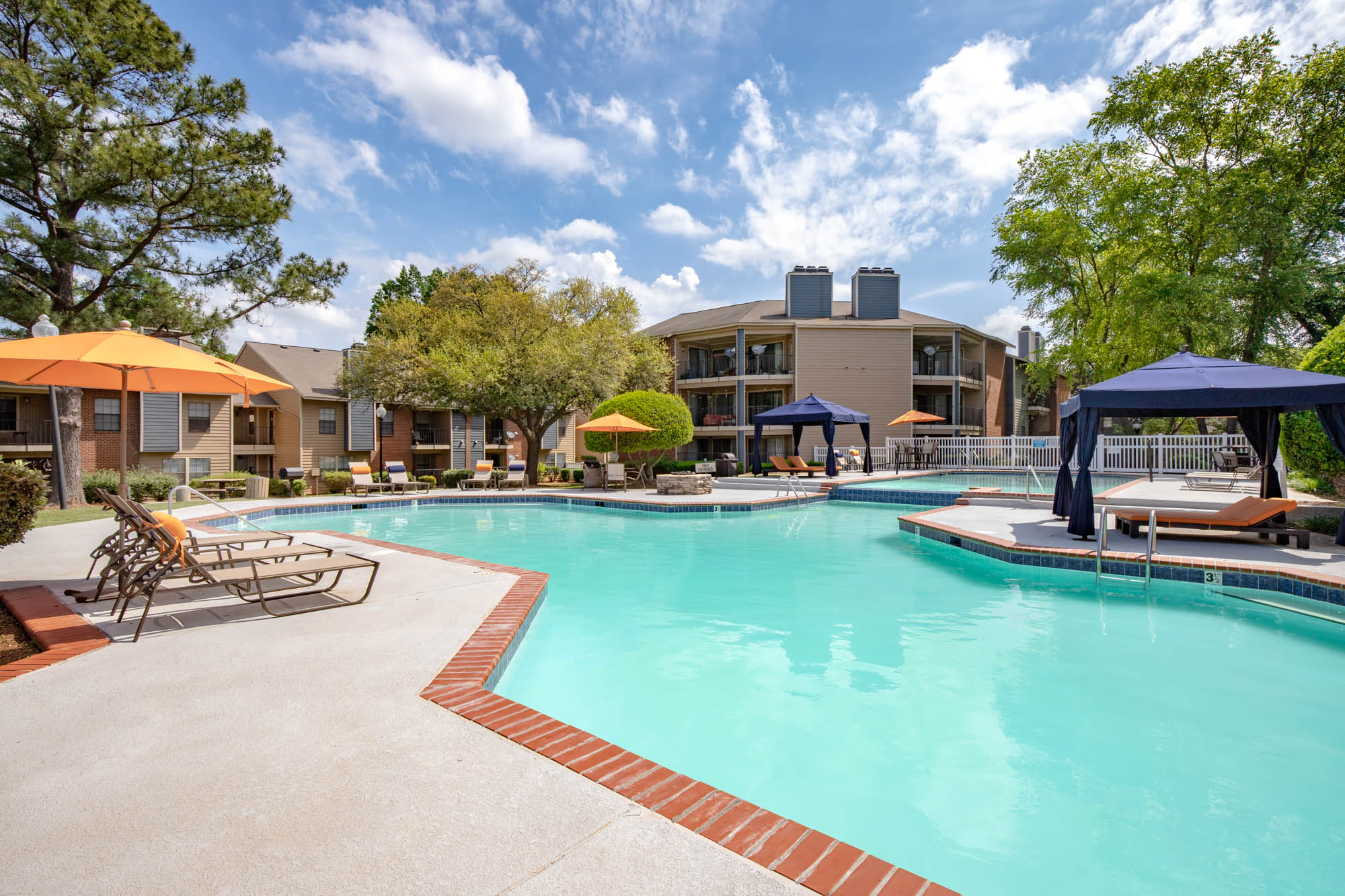 The resort-style pool at Beacon Hill apartments in Charlotte, NC.