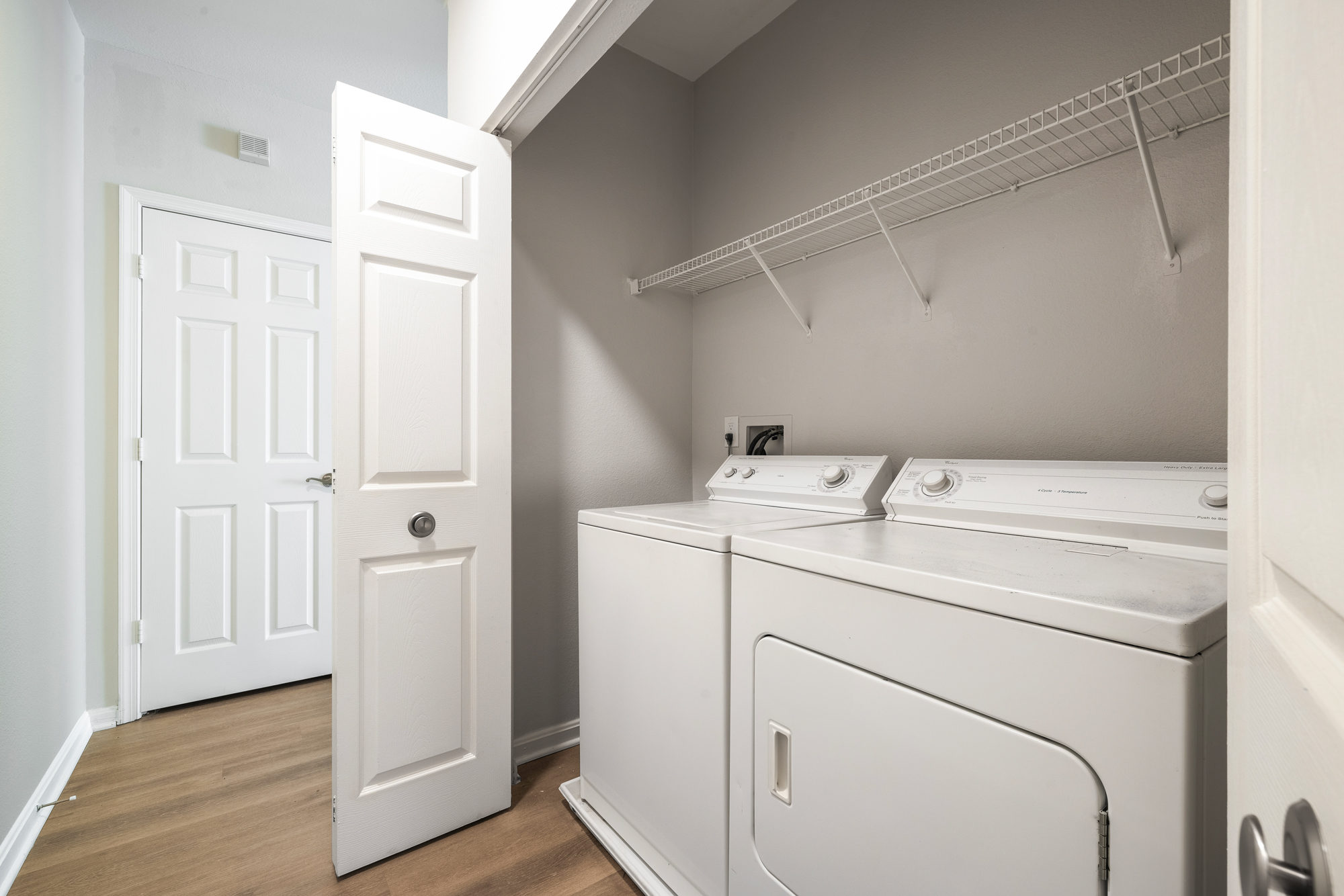 In-home washer and dryer within the apartments at Cameron Court