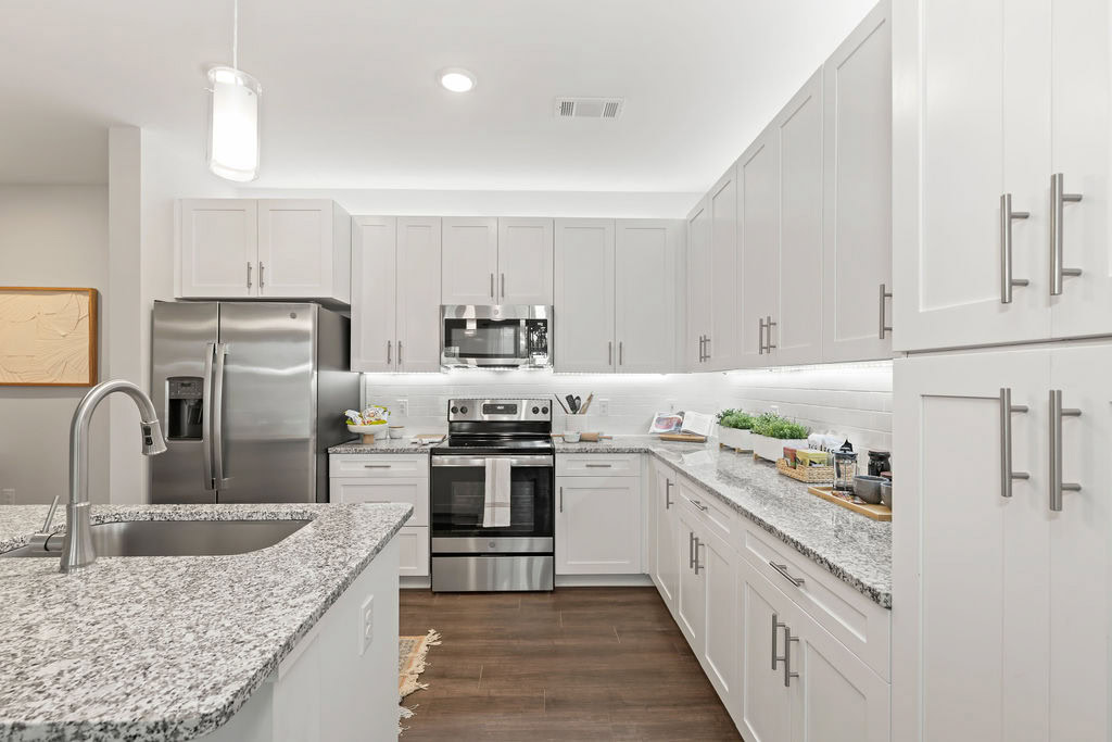 The kitchen in a Courtney Ridge apartment in Charlotte, NC.