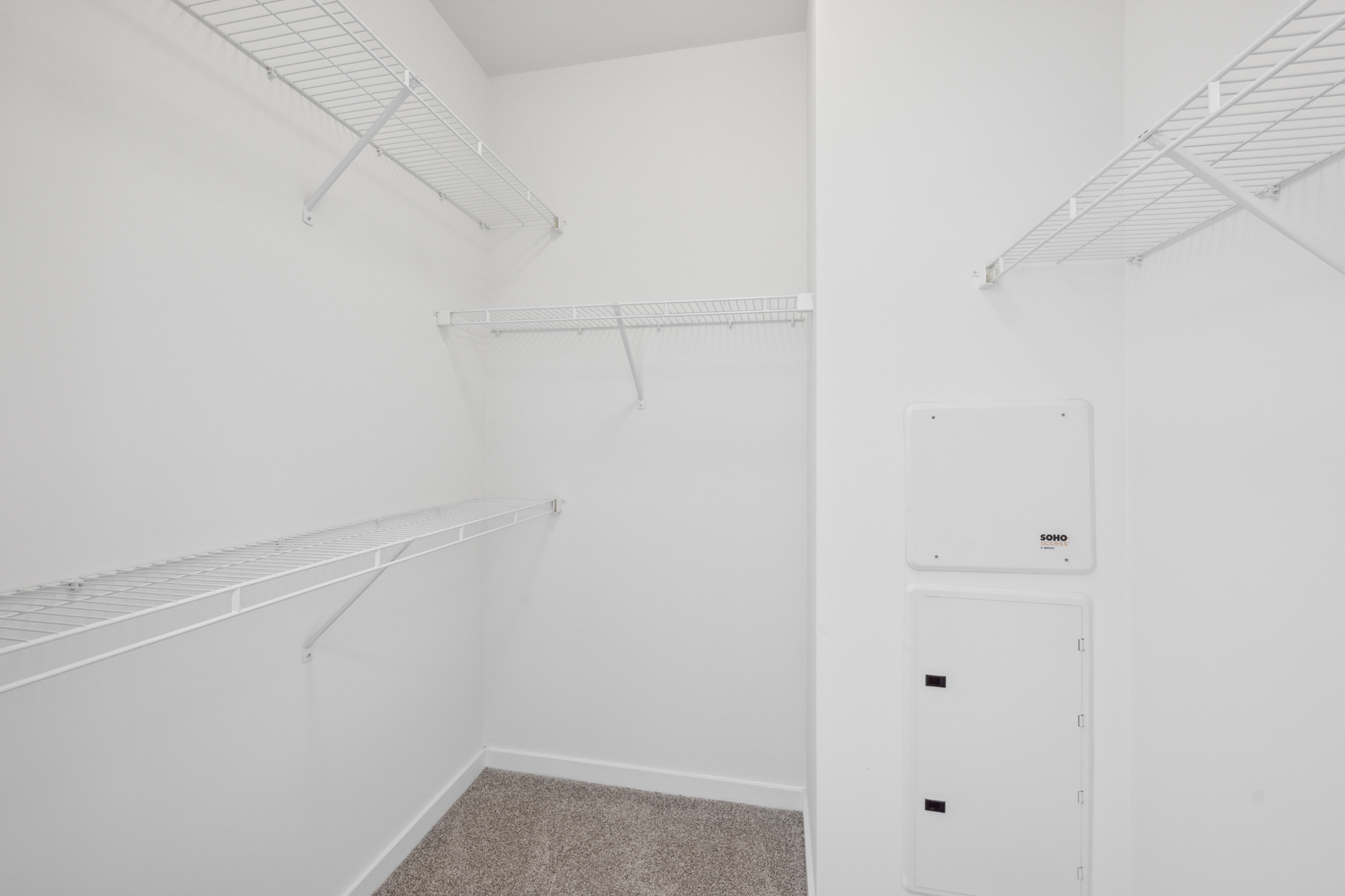 Spacious walk-in closet.