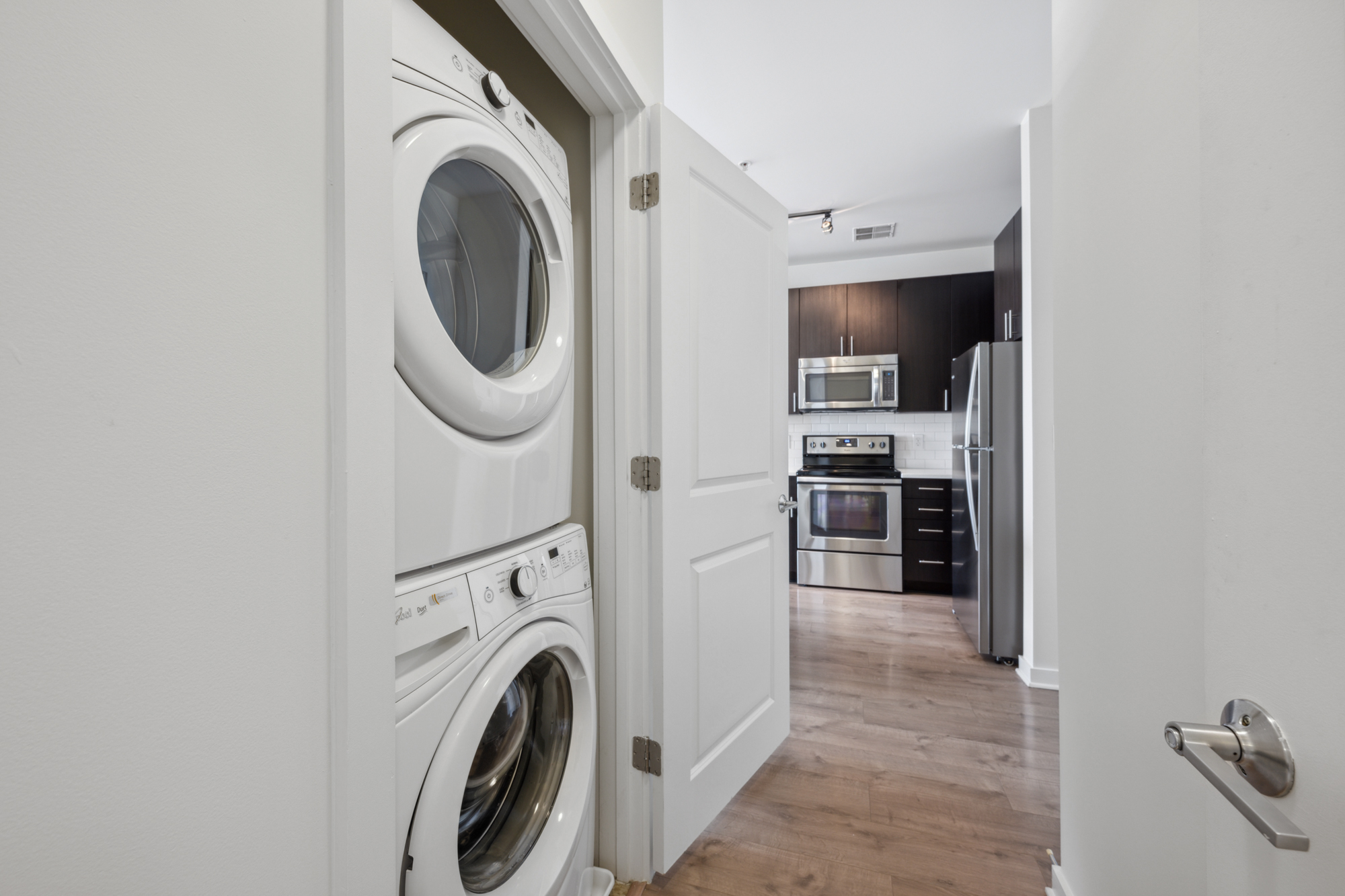 In-home washer and dryer.