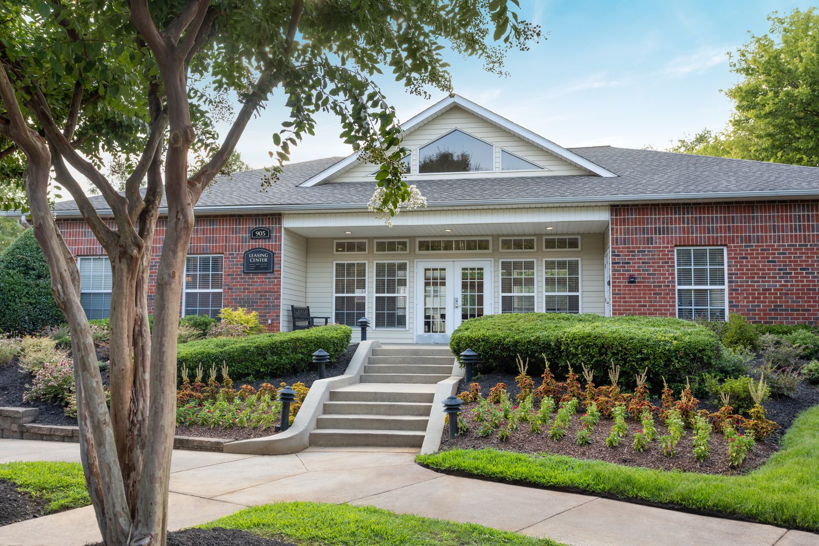 The leasing office of the Ashford Place apartments in South Charlotte