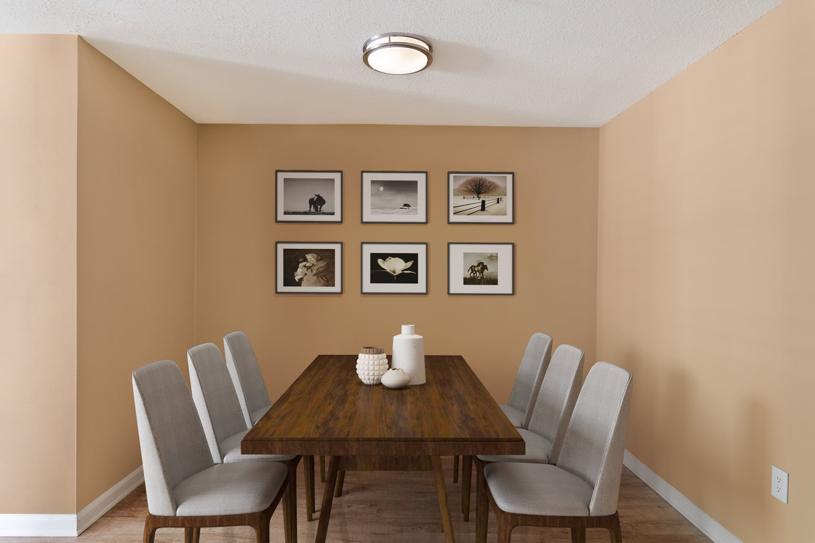 A dining area in an apartment at the Ashford Place apartments in South Charlotte