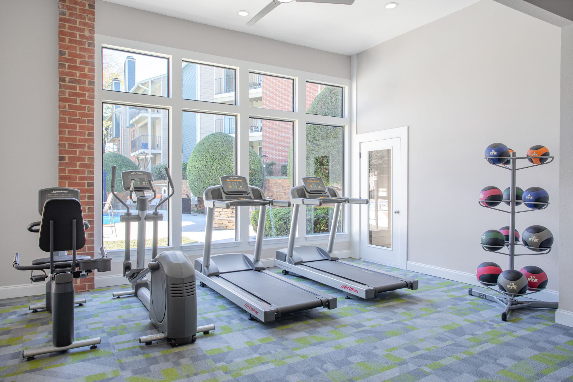 The fitness room at Beacon Hill apartments in the south end of Charlotte, NC.