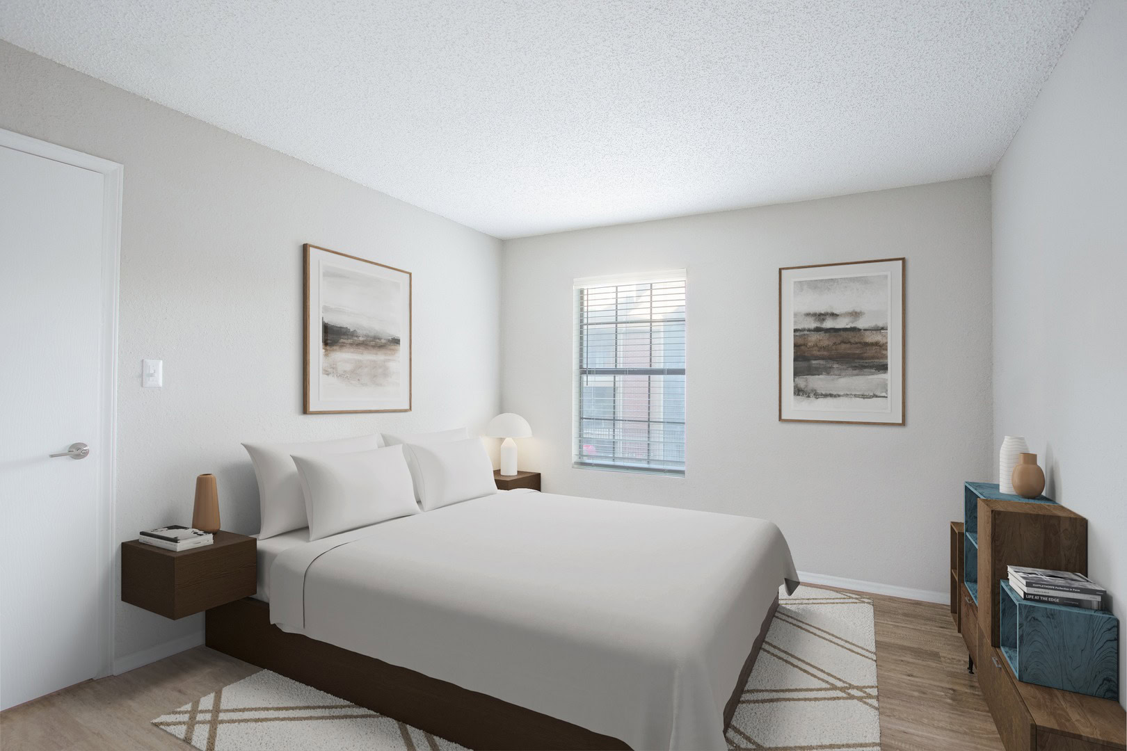 A bedroom in an apartment at Beacon Hill apartments at the south end of Charlotte, NC
