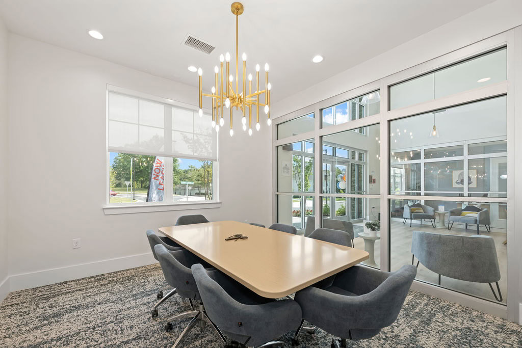 A conference room at the Courtney Ridge apartments in Charlotte, NC